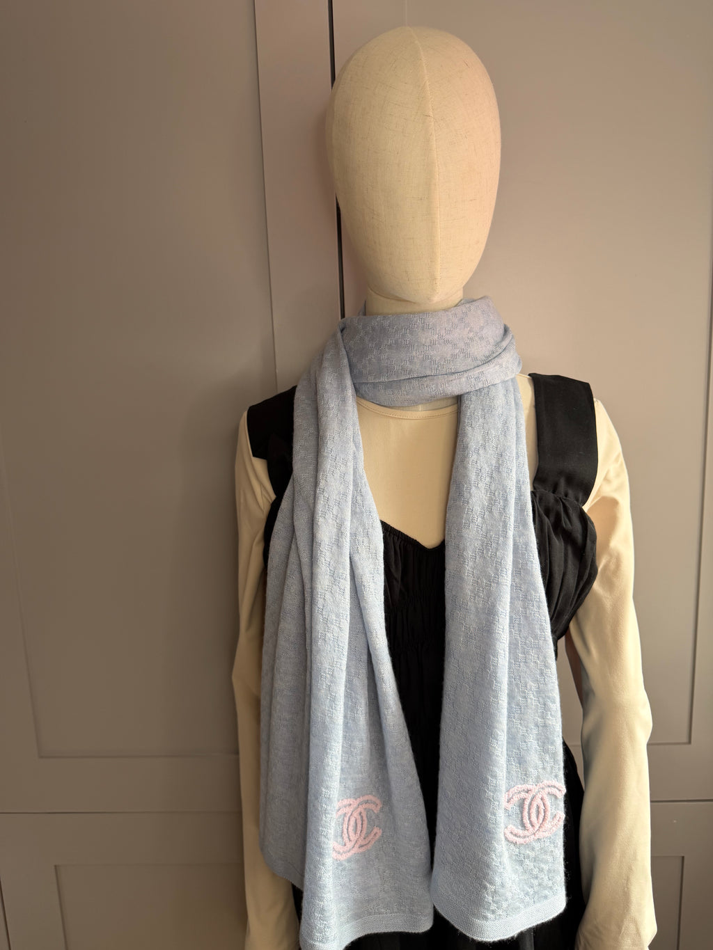 Chanel light blue scarf