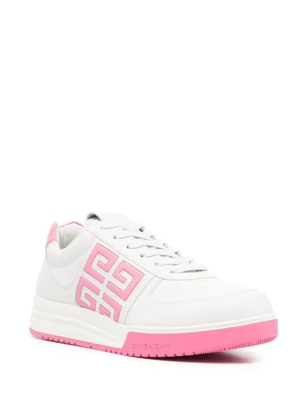 New Givenchy 4G Low-Top Sneakers In Pink And White