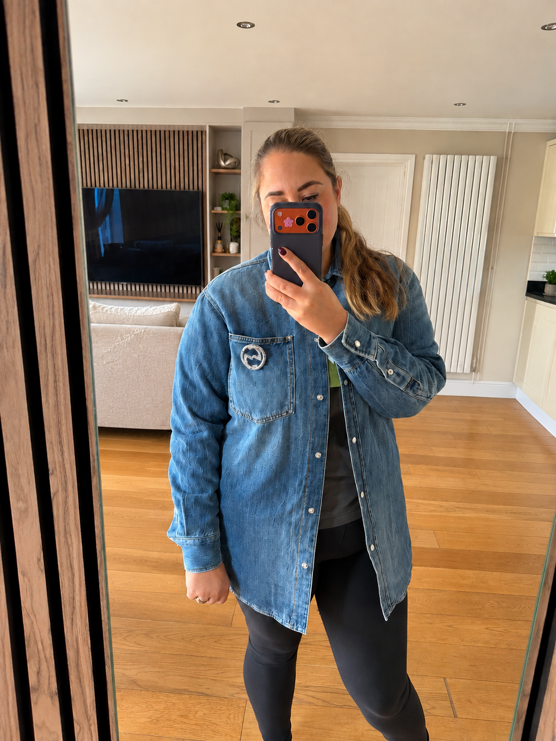 Gucci Interlocking G Denim Jacket with Crystal Brooch – Blue  – Brand New with Tags