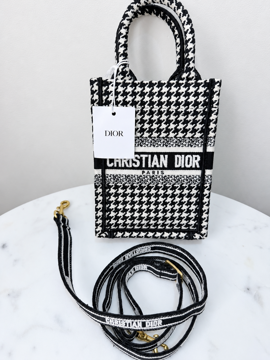 Christian Dior Mini Tote Bag – Black & White – Brand New with Tags