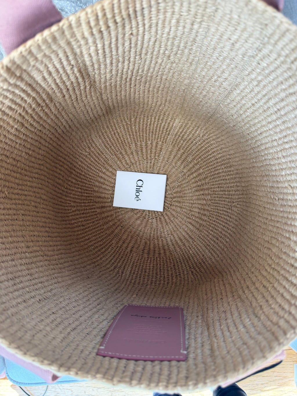 Chloe woody basket bag nougat