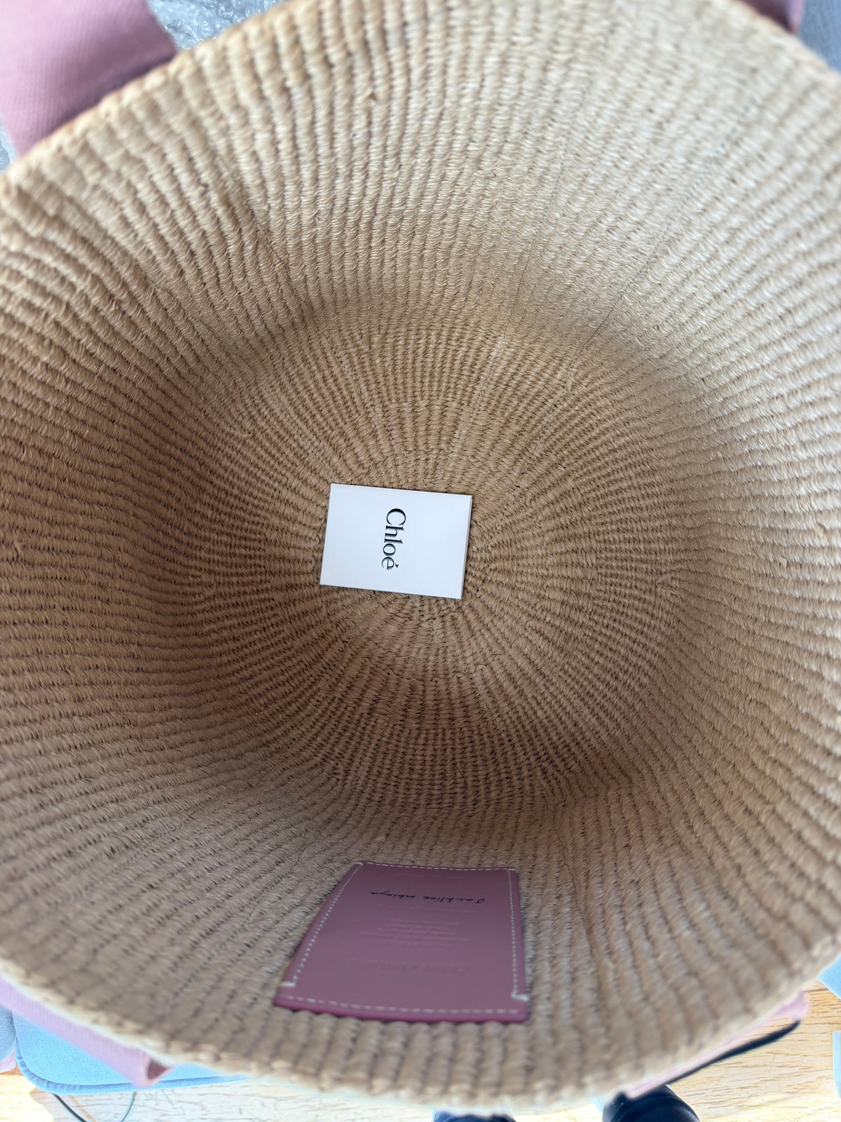 Chloe woody basket bag nougat
