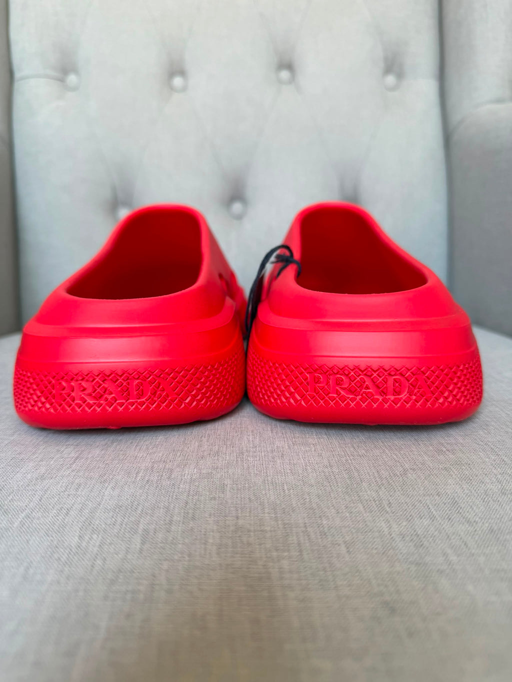 Prada Red Mules