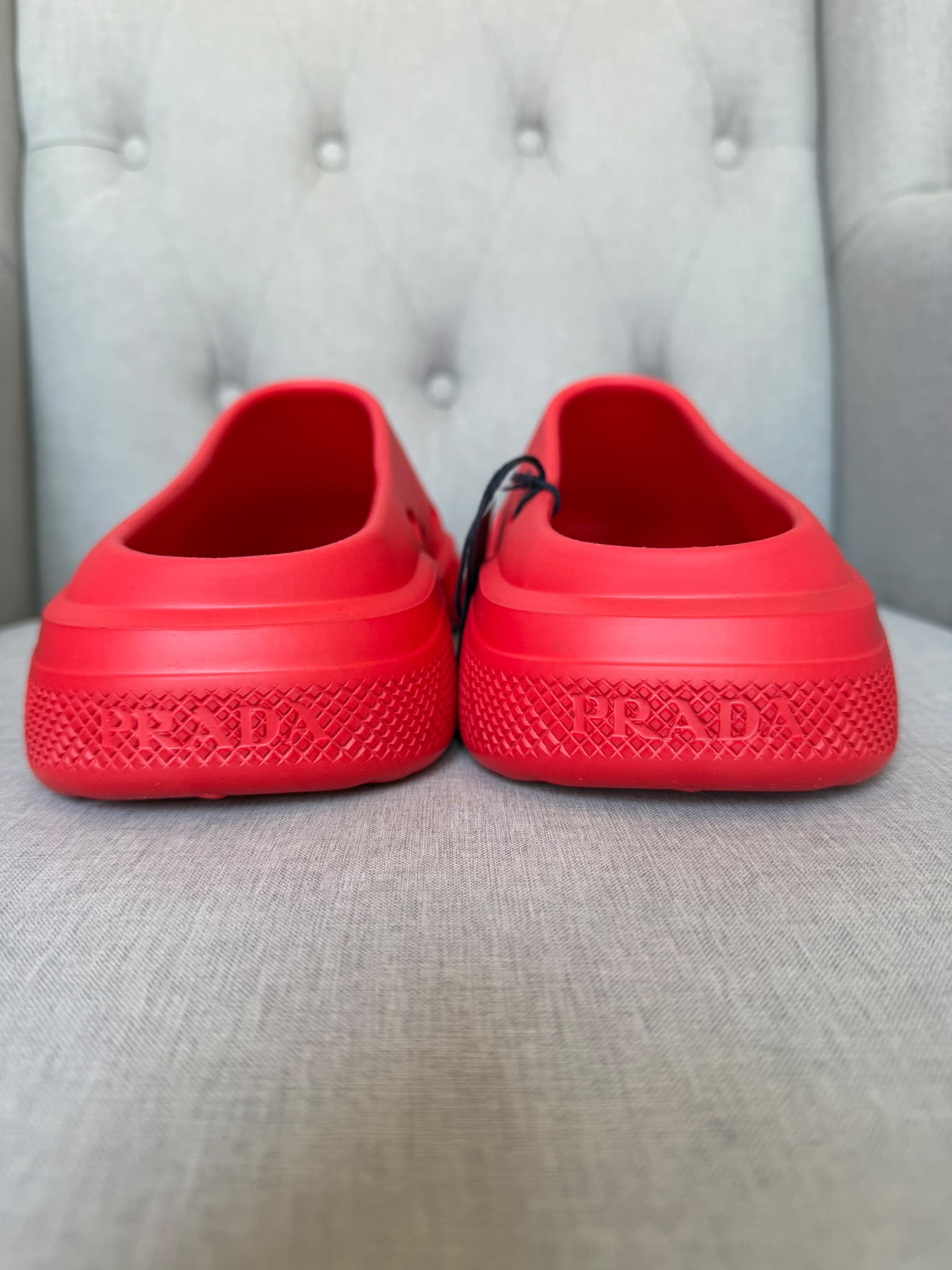 Prada Red Mules