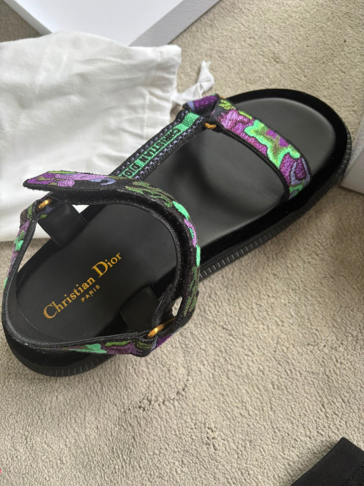 Christian Dior floral sandals