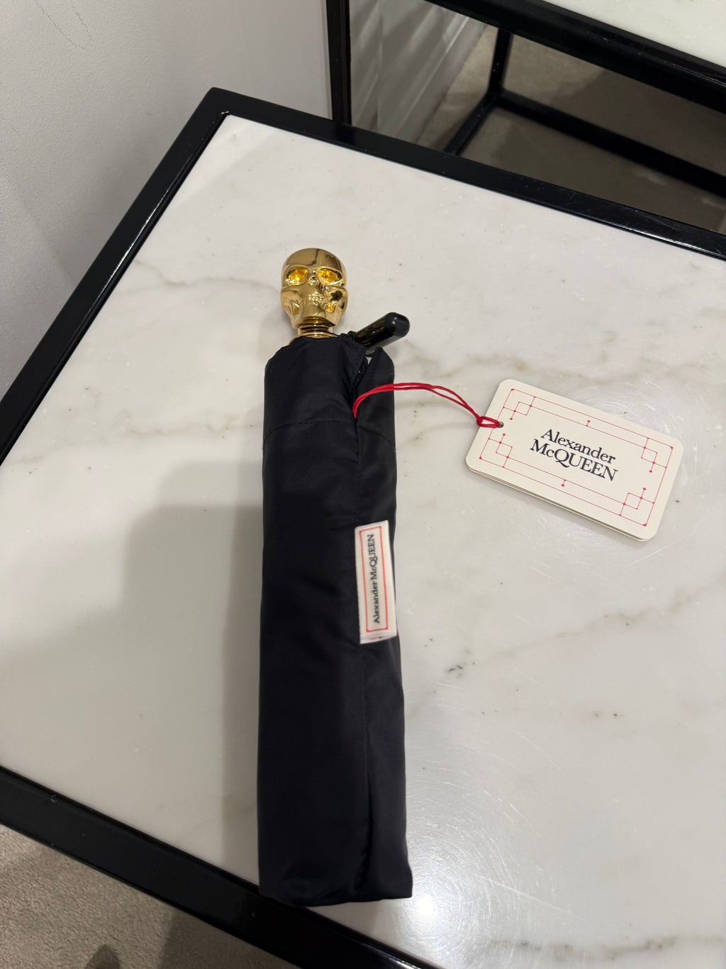 Alexander Mcqueen Automatic Skull Handle Umbrella - Brand New in Box