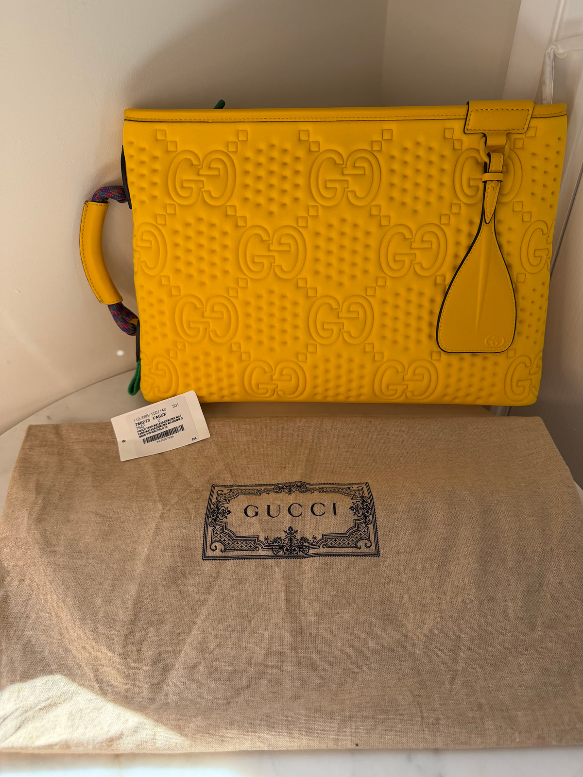 Gucci GG Scuba Pouch / Clutch Bag – Yellow – Brand New