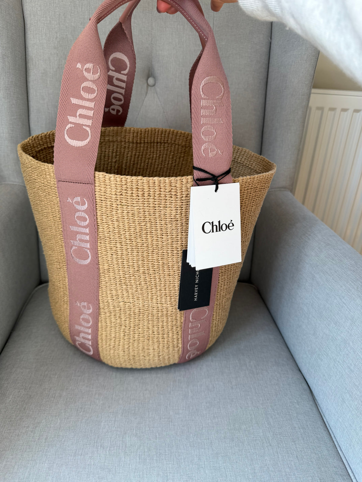 Chloe woody basket bag nougat