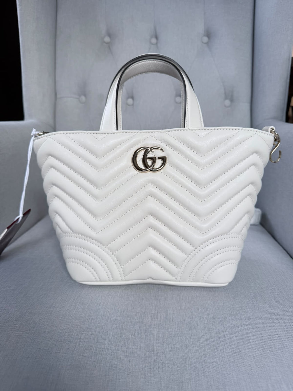 Gucci GG Marmont Small Tote Bag – Ivory – Brand New