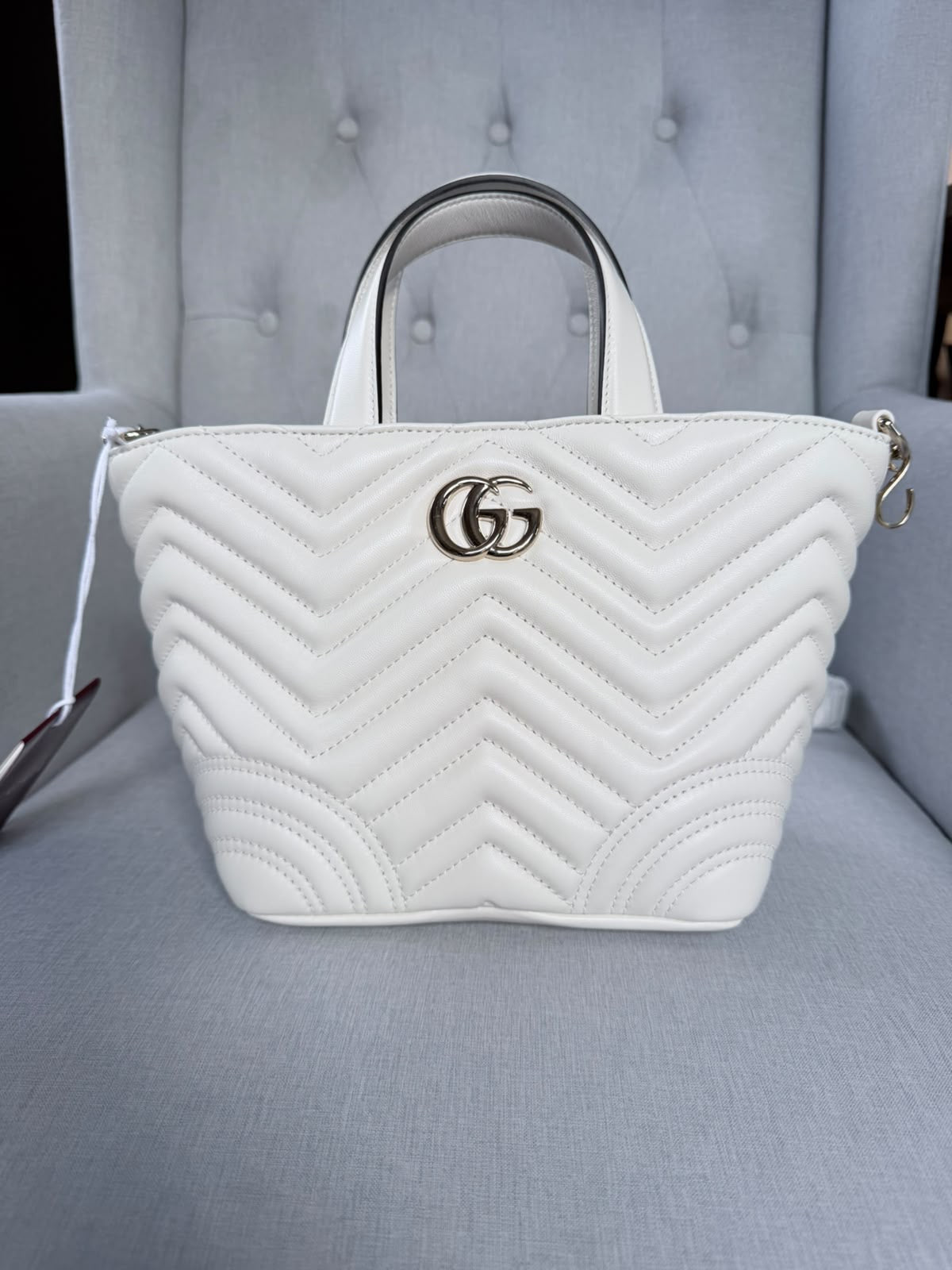 Gucci GG Marmont Small Tote Bag – Ivory – Brand New
