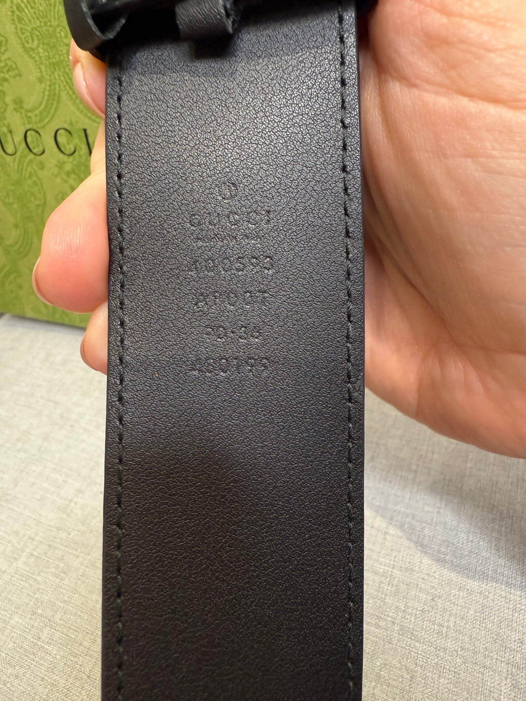 Gucci GG Marmont Black Leather Belt Size 90