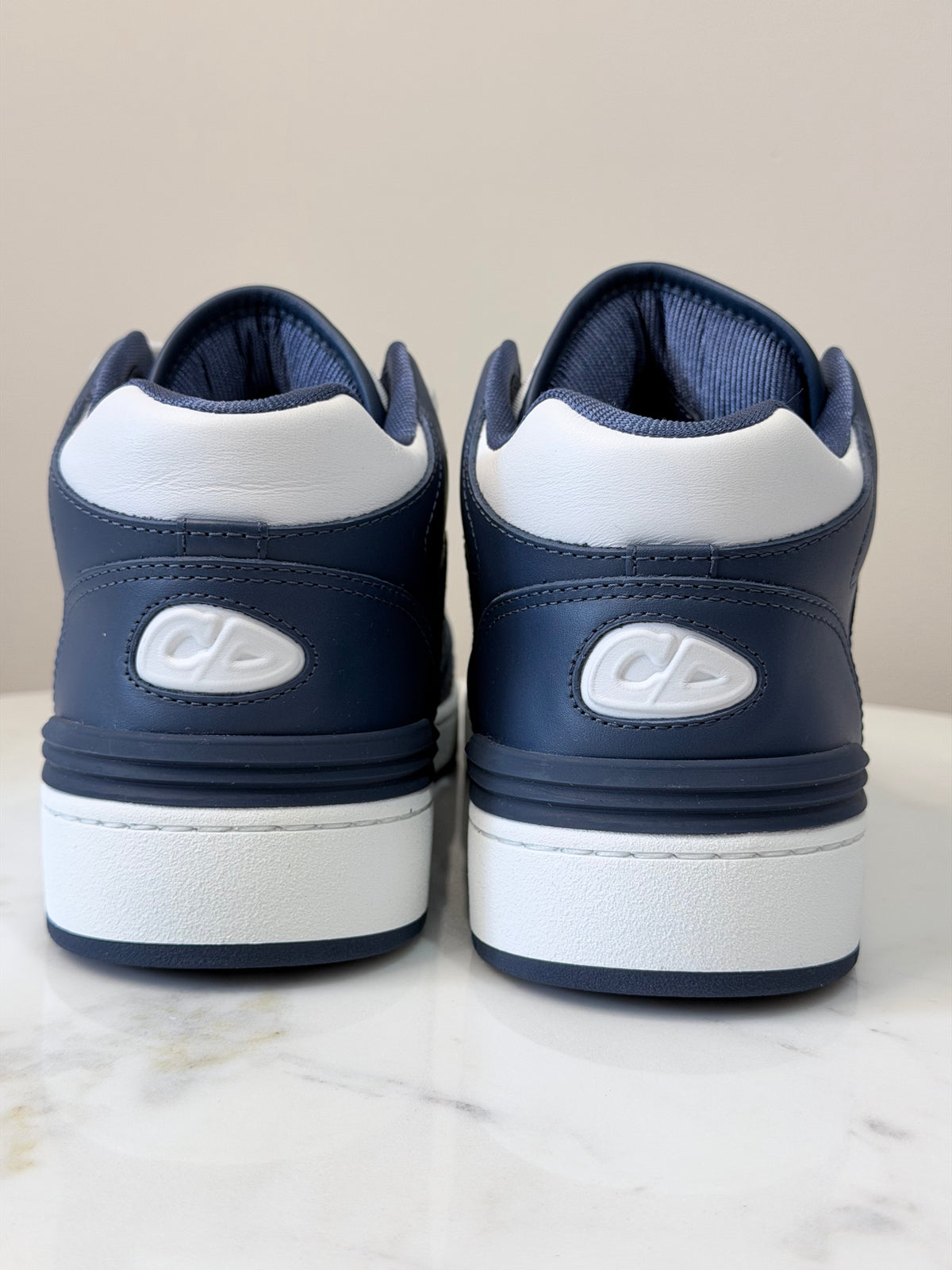 Dior B57 Mid Oblique Trainers – White & Navy Blue – EU 41 / UK 7 – Brand New in Box