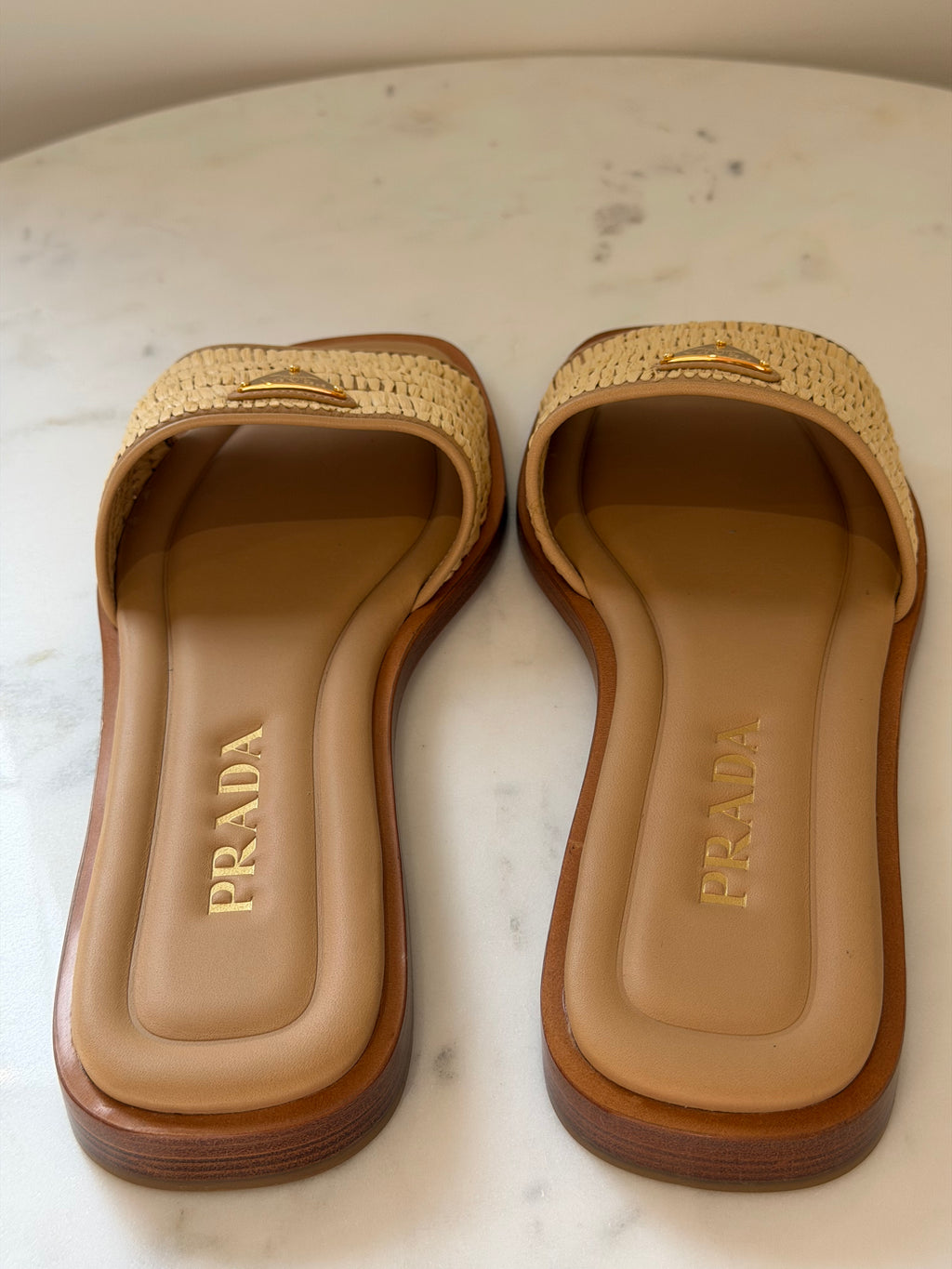 Prada Women’s Raffia Slides - Brand New 37.5