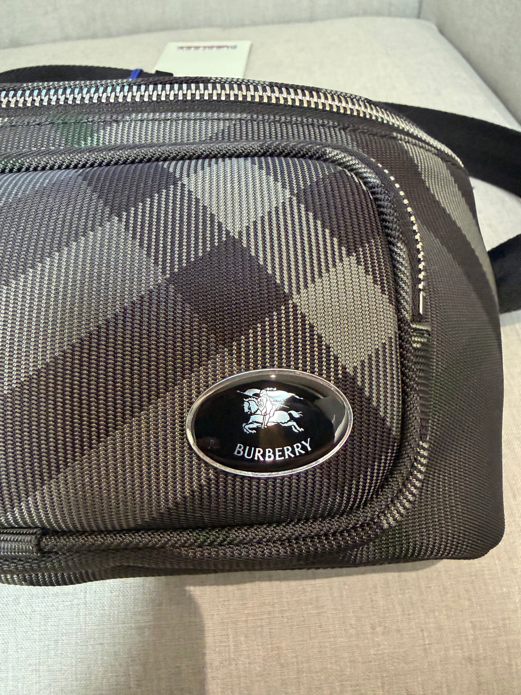 Burberry Men’s Check Belt Bag - Brand New