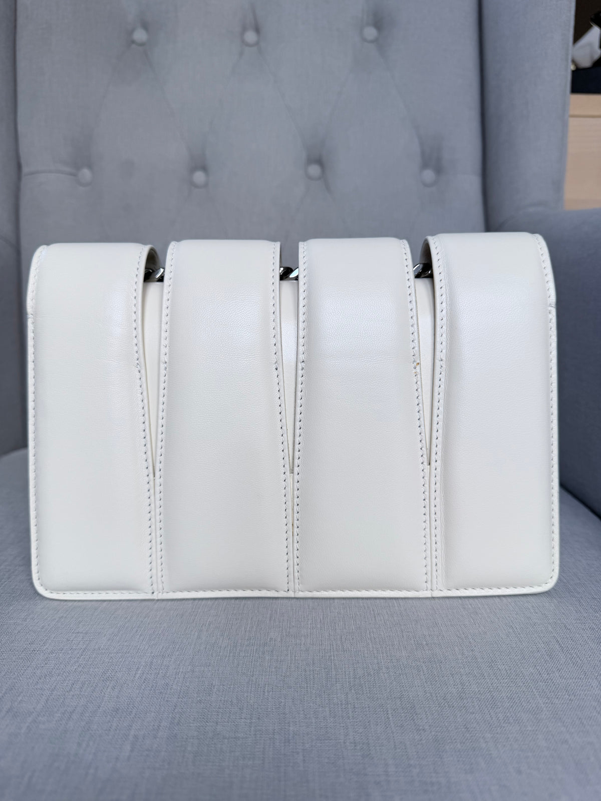 Alexander McQueen The Slash Medium Bag – Ivory Leather – Brand New with Tags