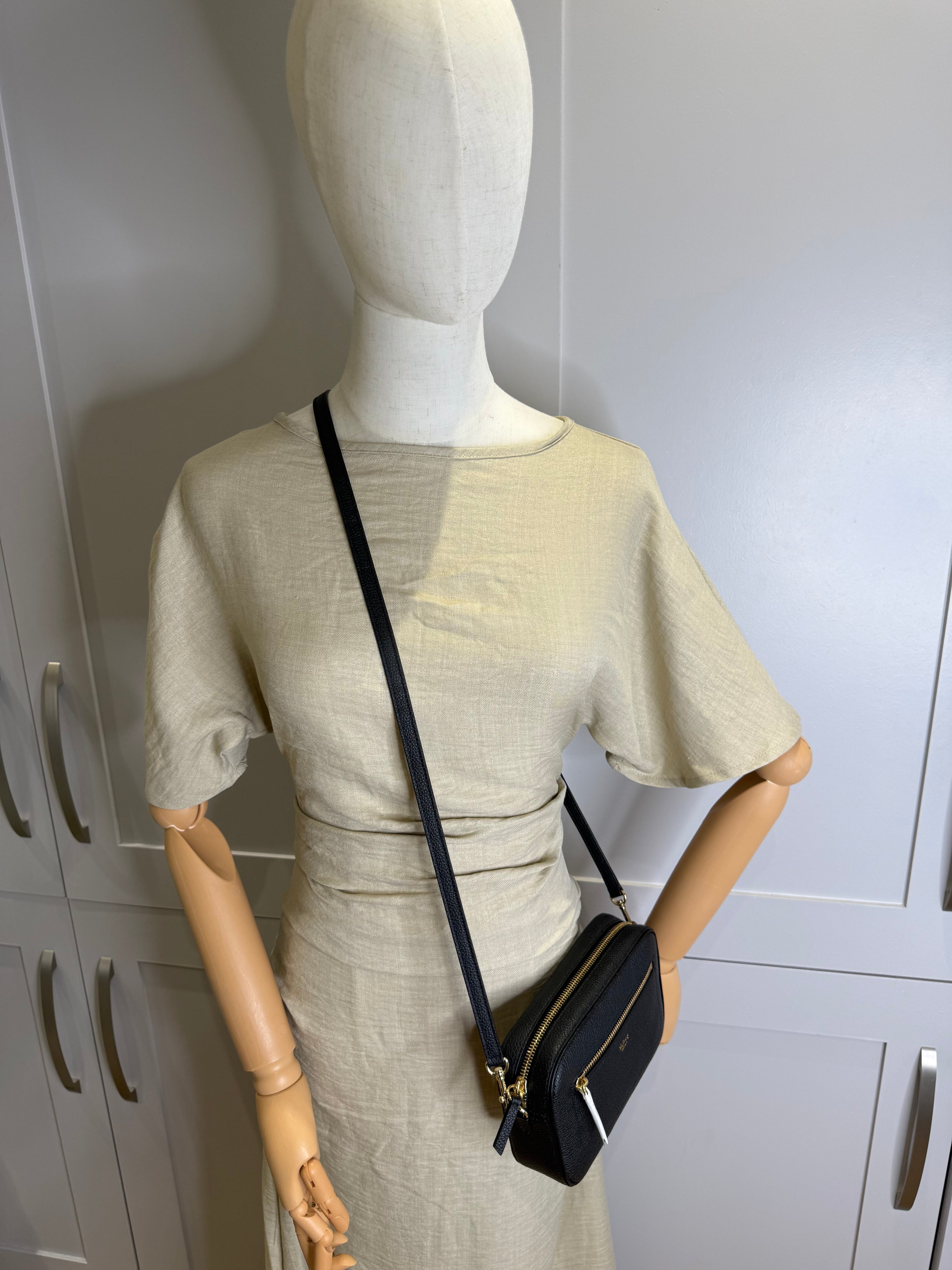 New Mulberry Classic Camera Bag in Black Small Grain Leather