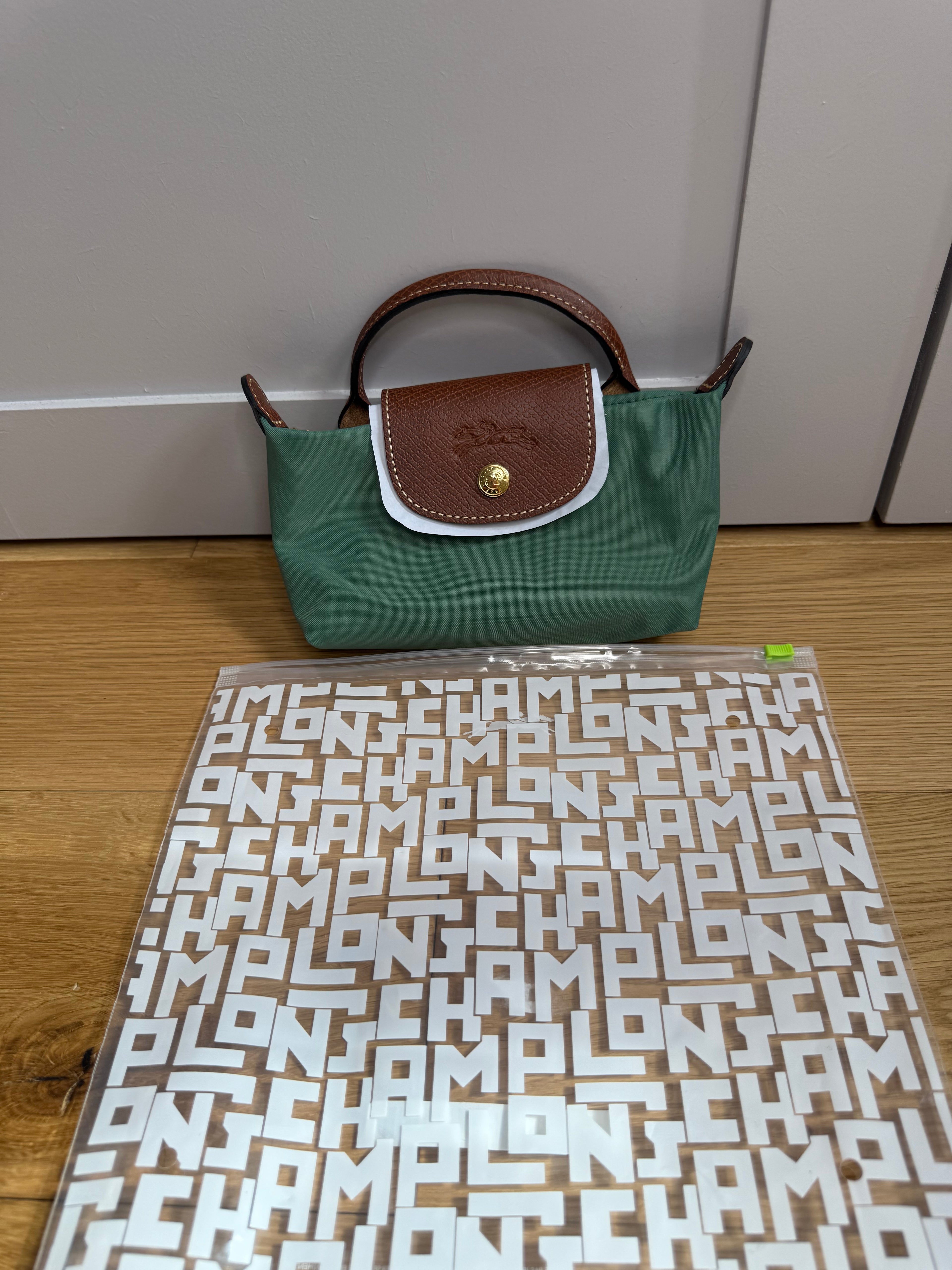 New Longchamp Le Pilate Top Handle Mini Bag In Green