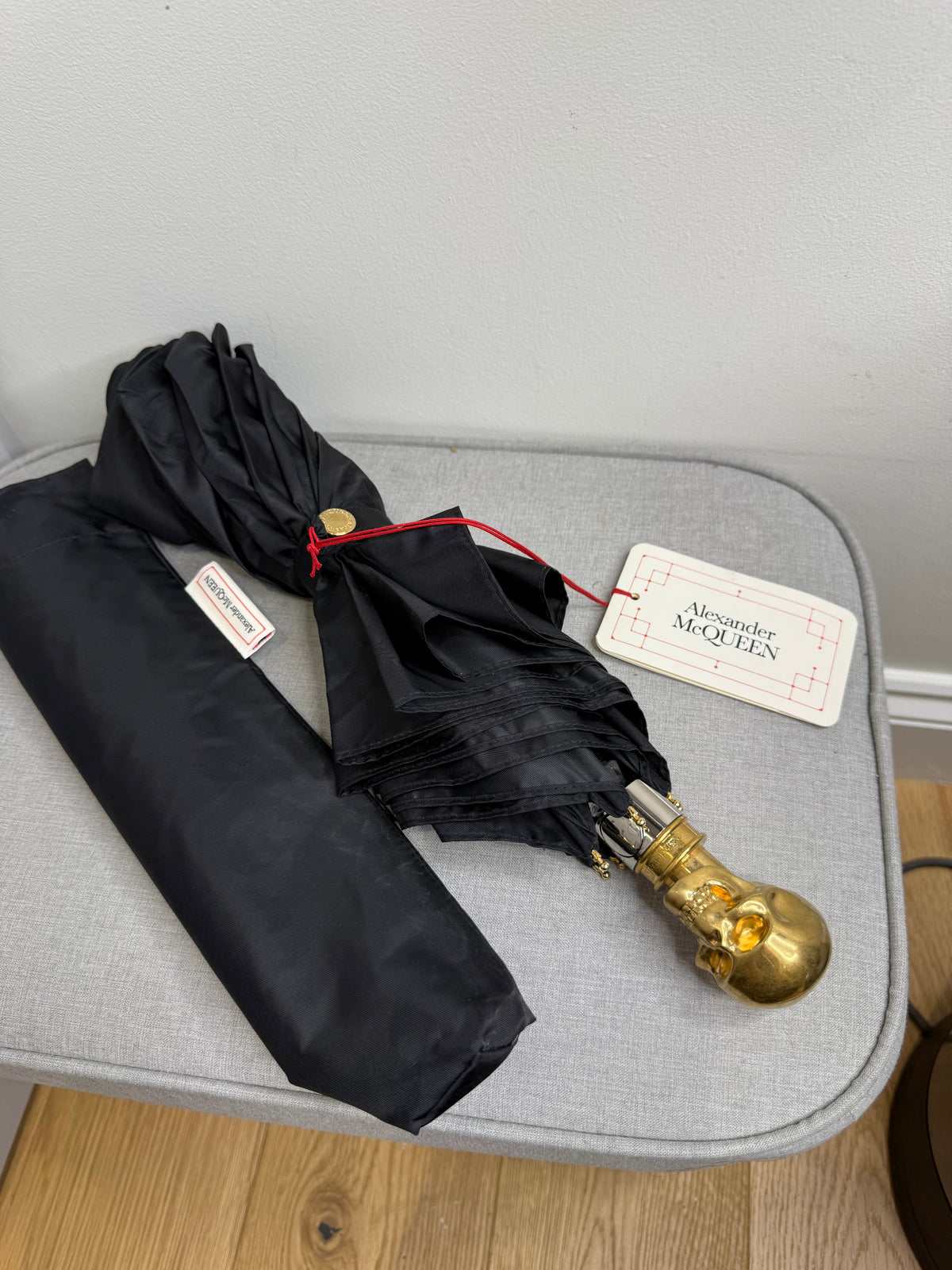 Alexander Mcqueen Automatic Skull Handle Umbrella - Brand New in Box