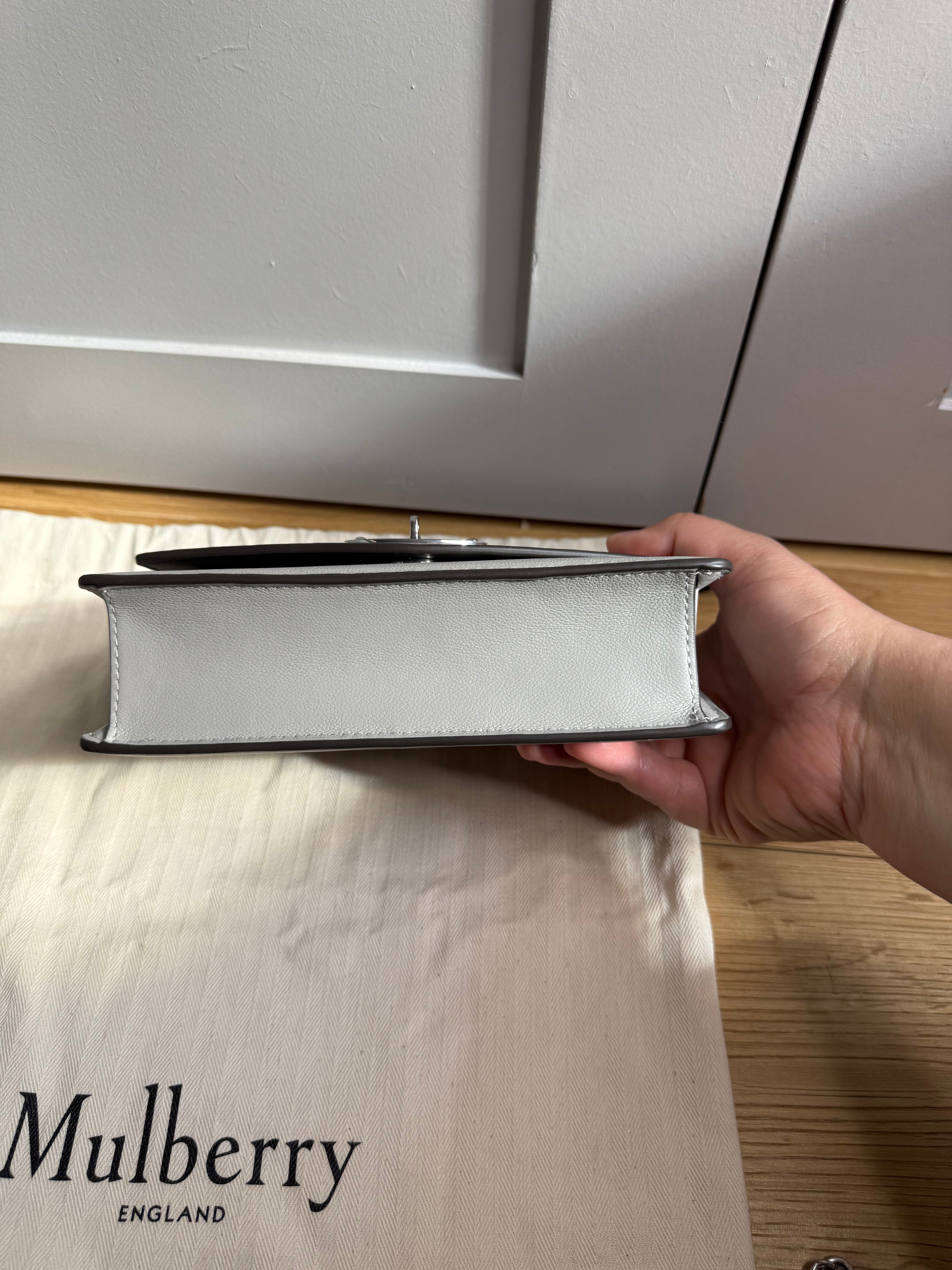 New Mulberry Small Darley Bag in Pale Grey