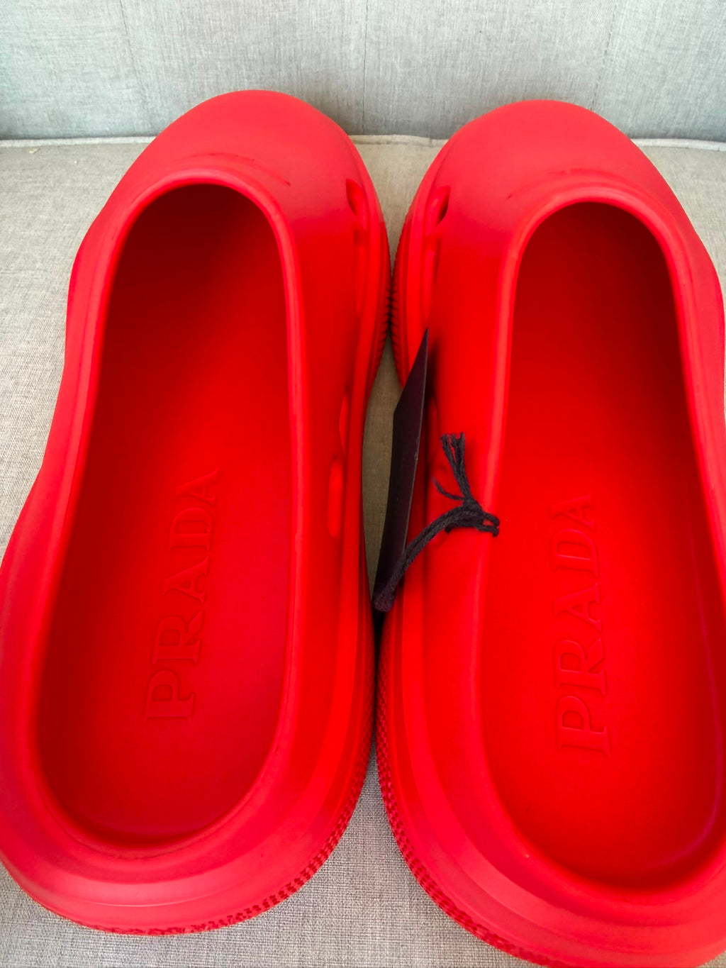 Prada Red Mules