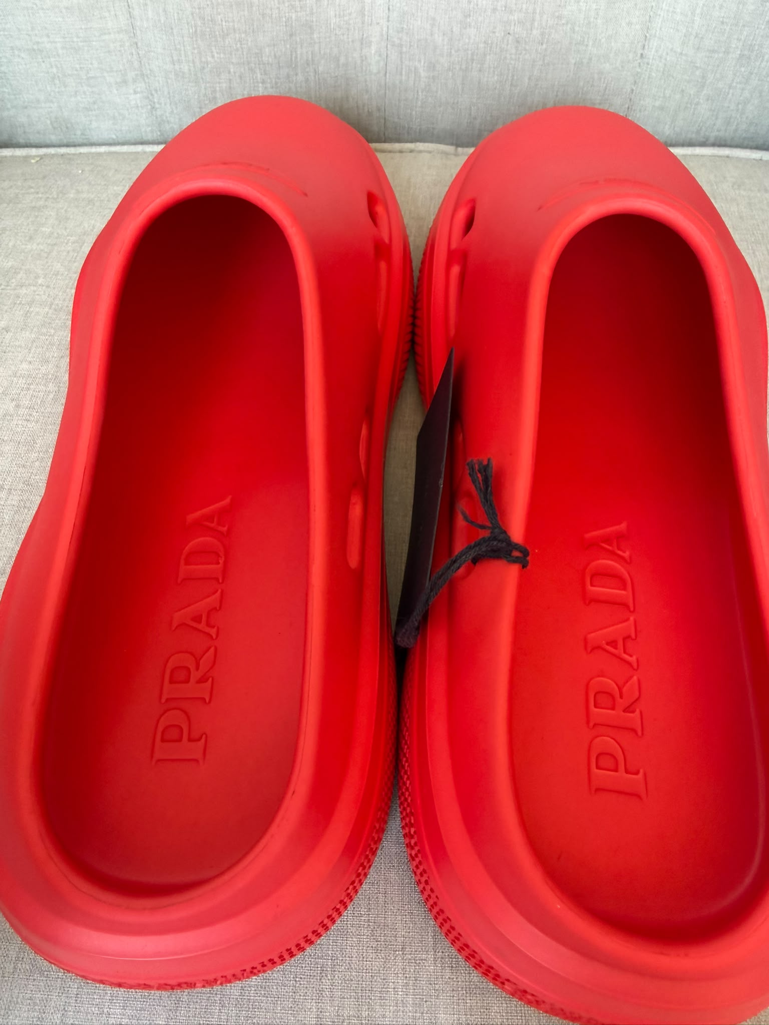 Prada Red Mules