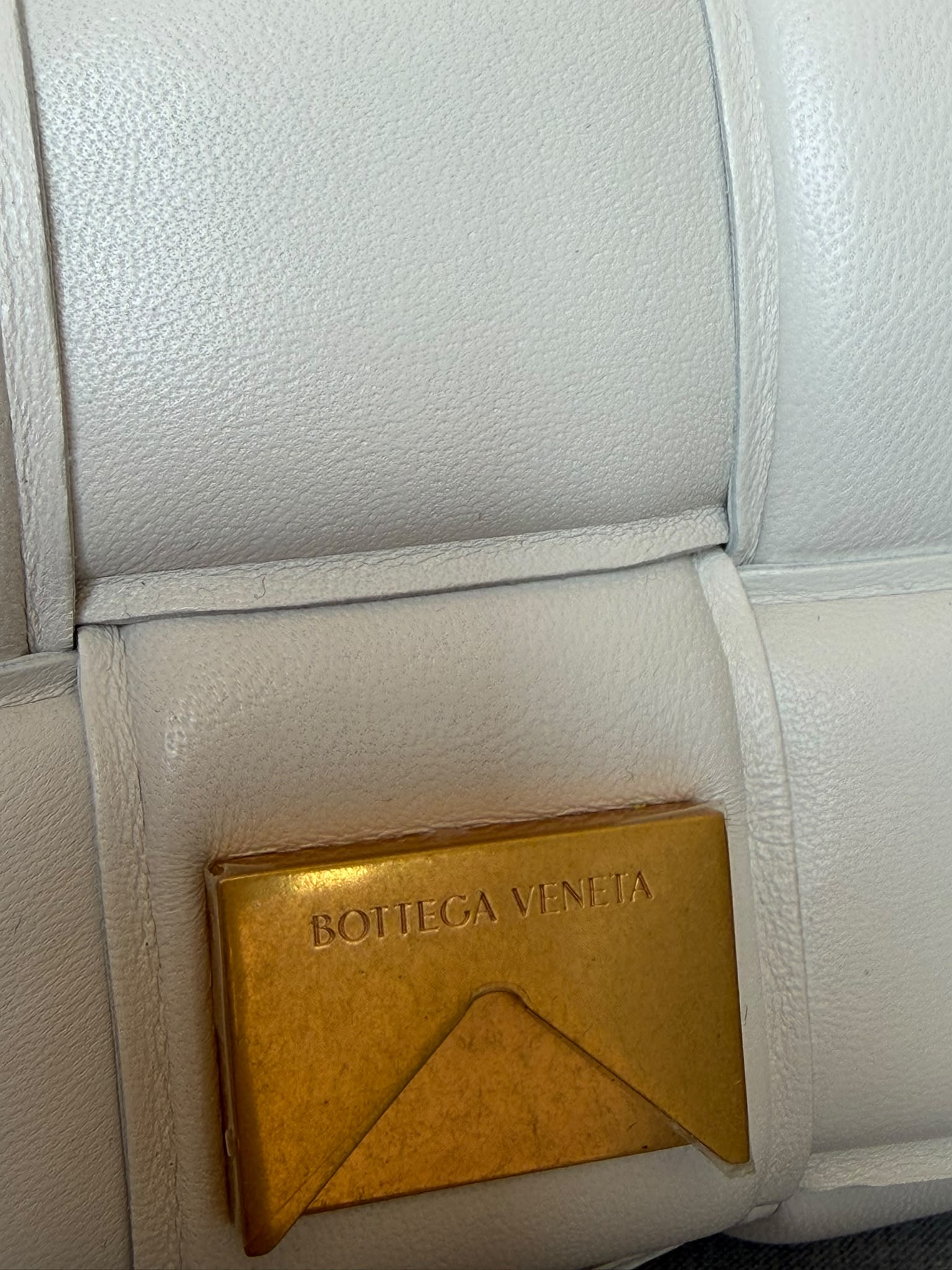 Bottega Veneta The Chain Cassette Crossbody Bag – White