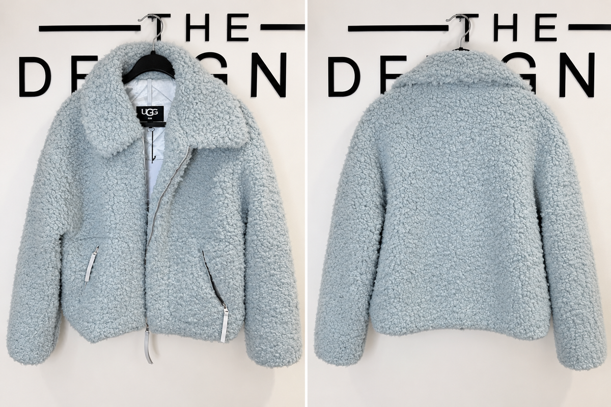 UGG Maeve Sherpa Jacket – Icy Blue – Brand New