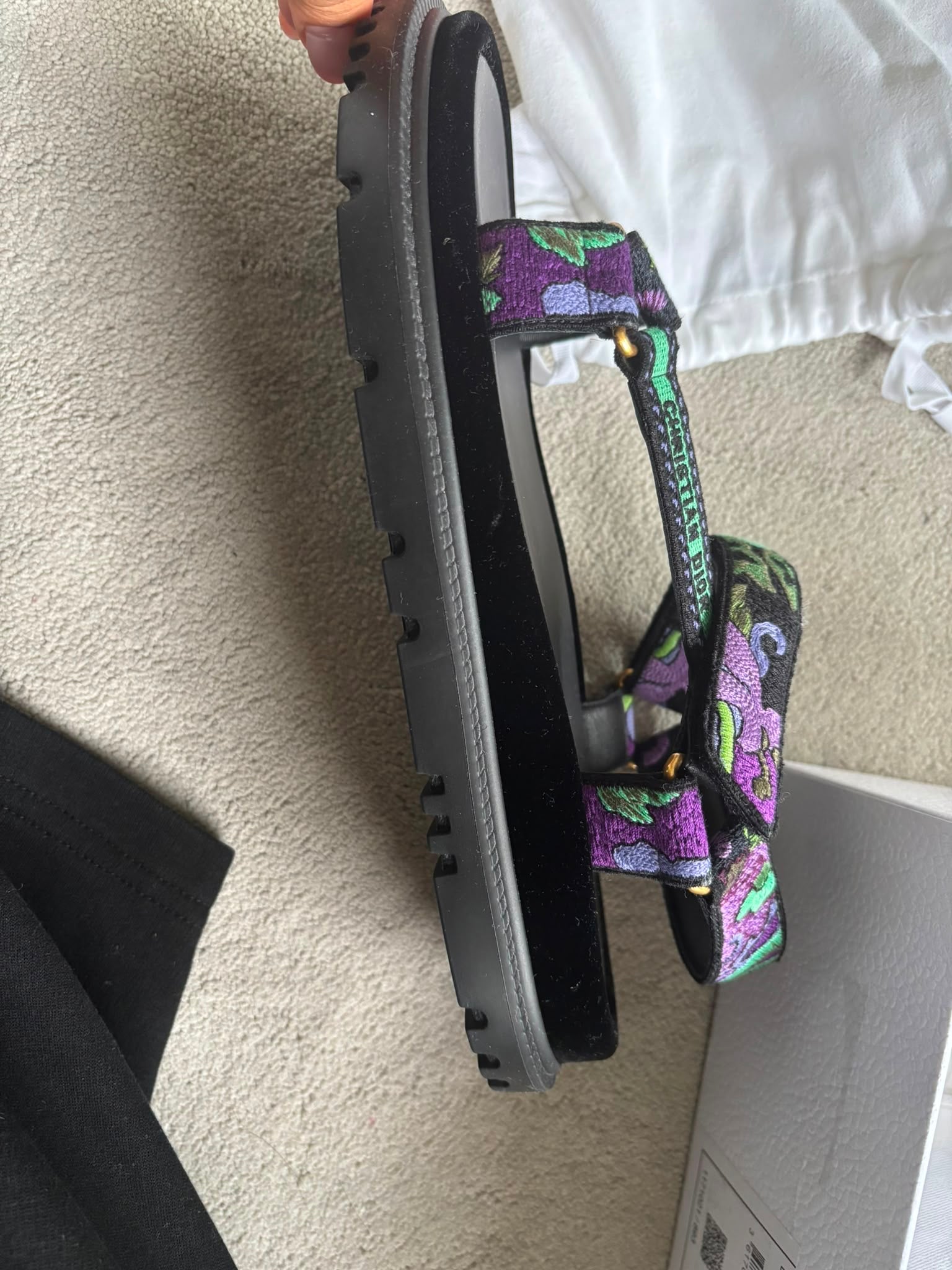 Christian Dior floral sandals