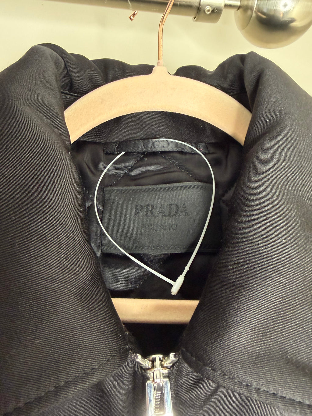 Prada Men’s Silk & Cotton-Blend Jacket – Black – Large – Brand New with Tags
