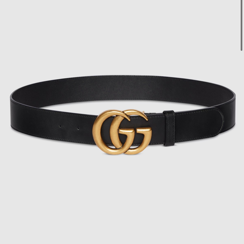 gucci Mormont black leather belt 