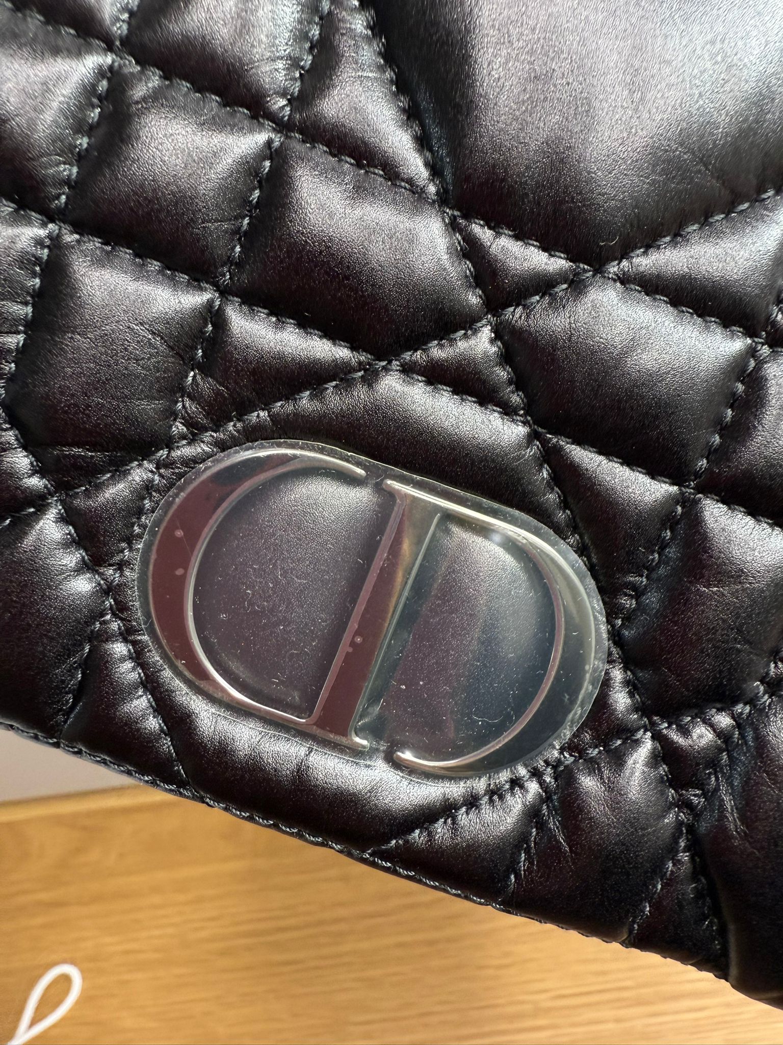 New Christian Dior Calfskin Macrocannage Mini Caro Bag