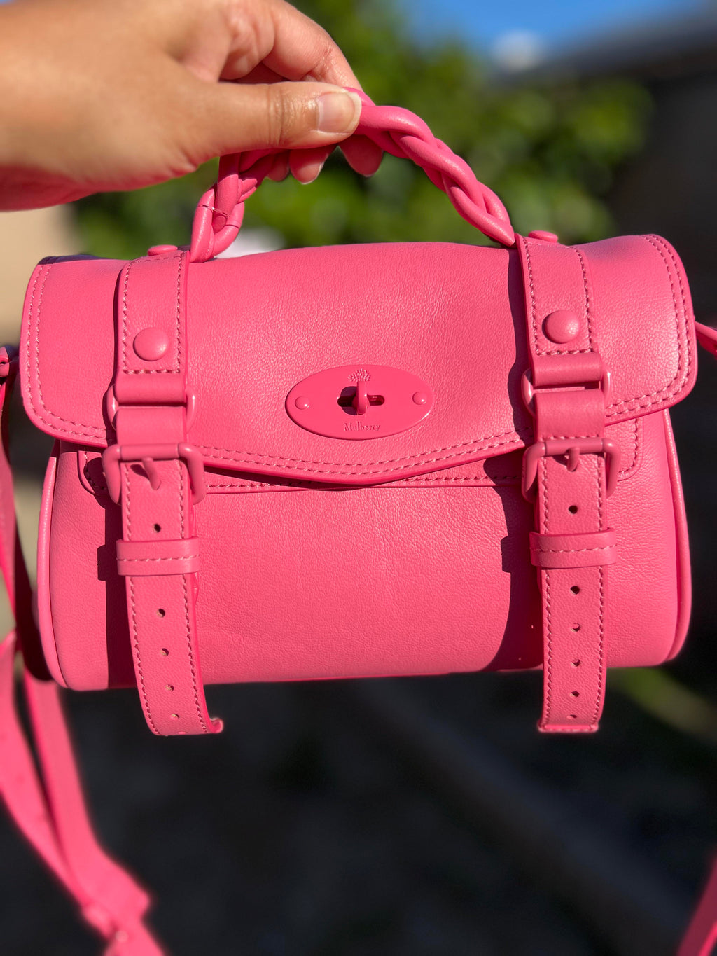New Mulberry Mini Alexa Bag in Geranium Pink