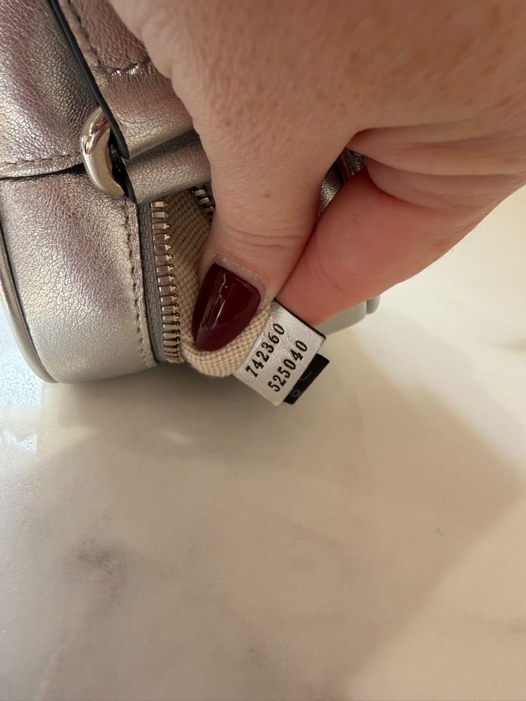 Gucci Blondie Silver Leather Camera Bag - Brand New