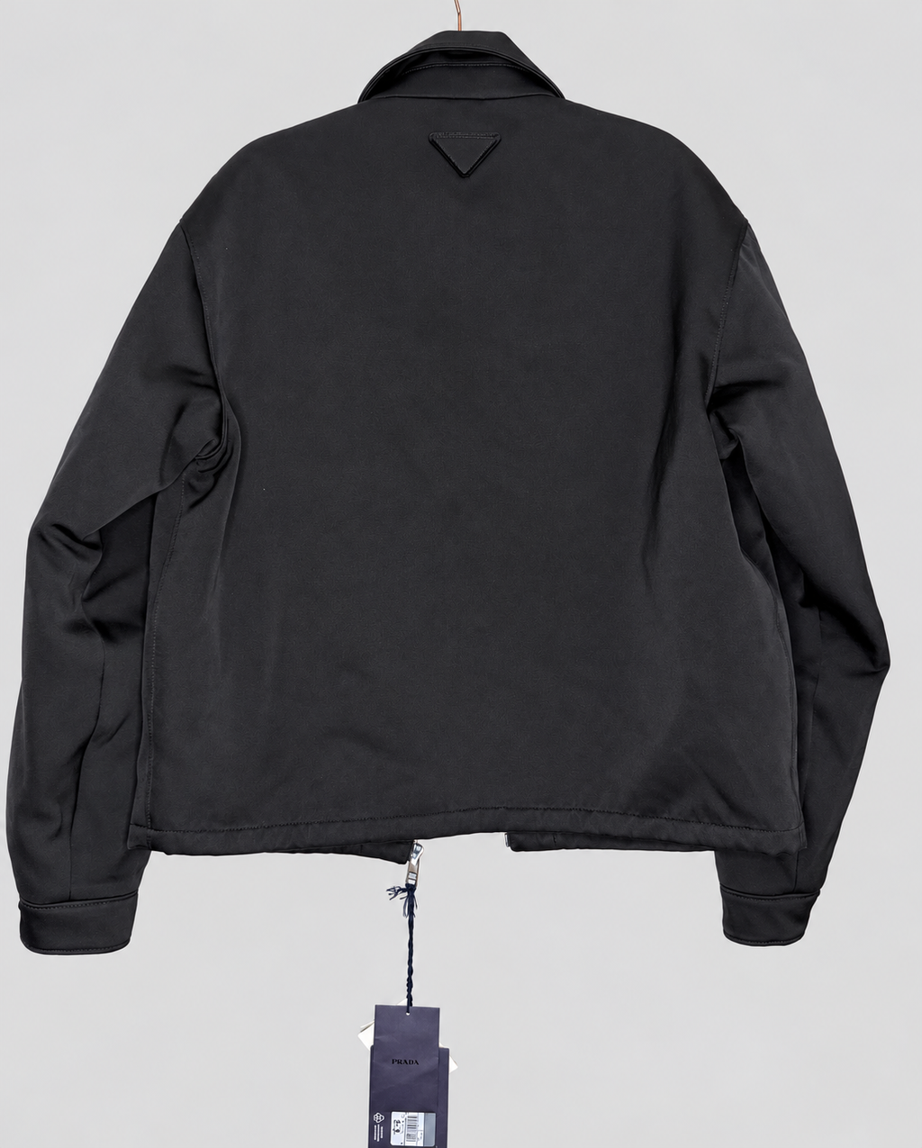 Prada Men’s Silk & Cotton-Blend Jacket – Black – Large – Brand New with Tags