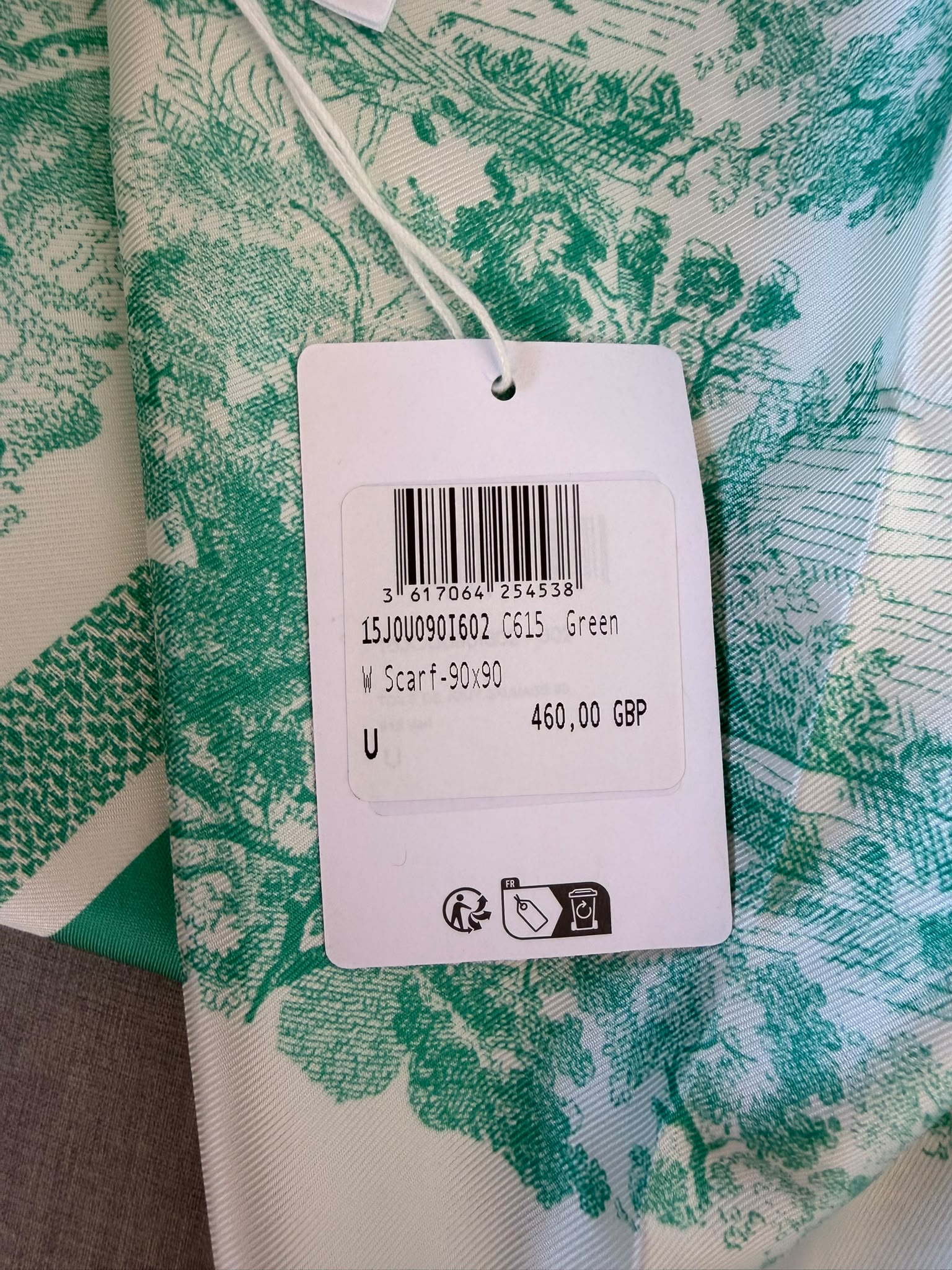 Christian Dior. Toile de Jouy Sauvage 90 Square Scarf