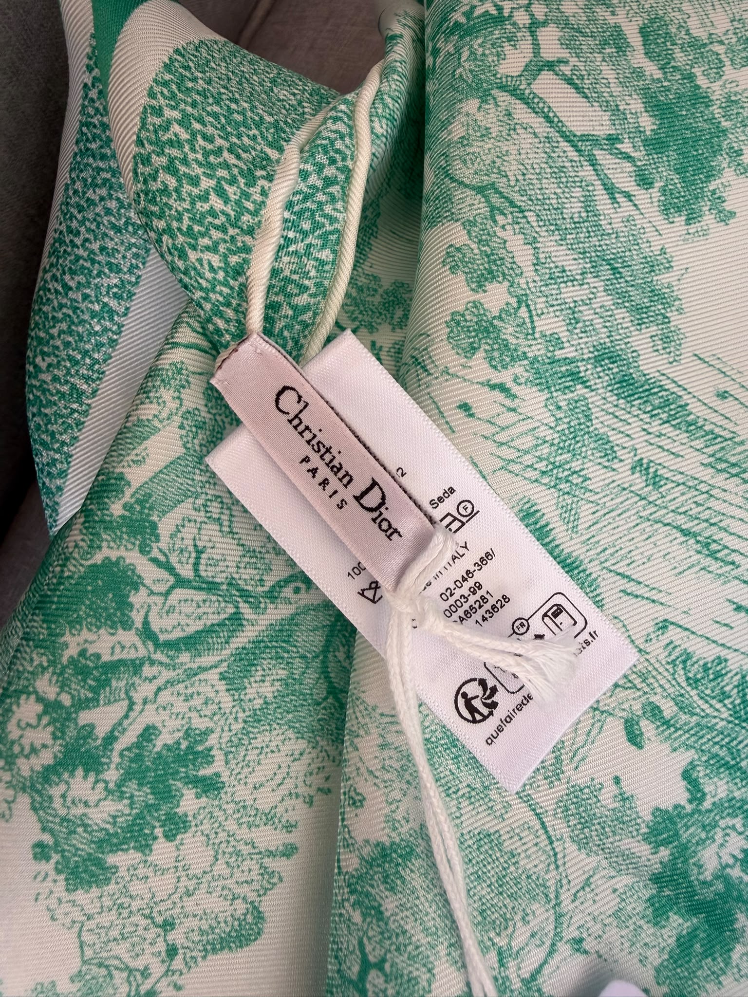 Christian Dior. Toile de Jouy Sauvage 90 Square Scarf
