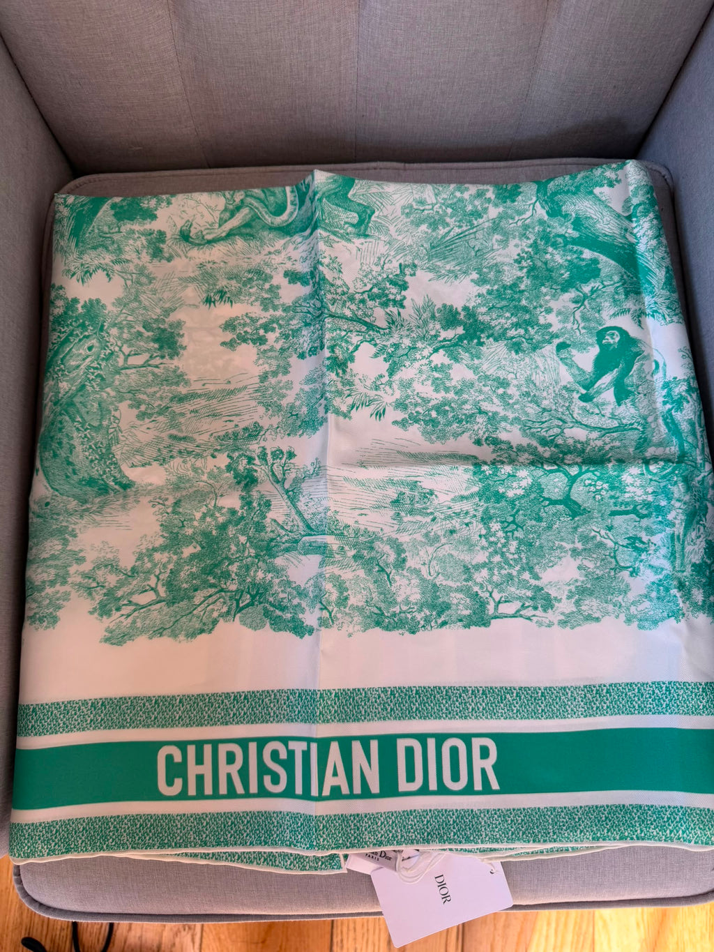 Christian Dior. Toile de Jouy Sauvage 90 Square Scarf