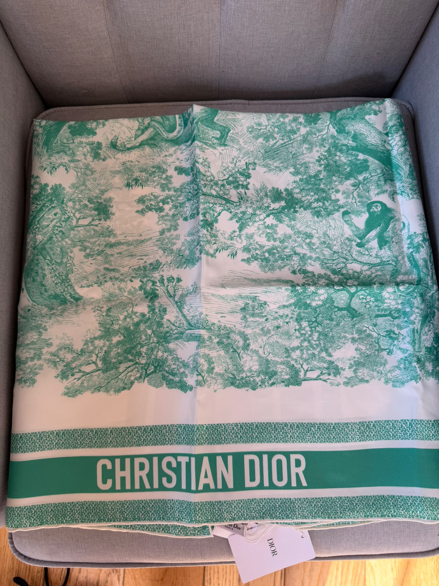 Christian Dior. Toile de Jouy Sauvage 90 Square Scarf