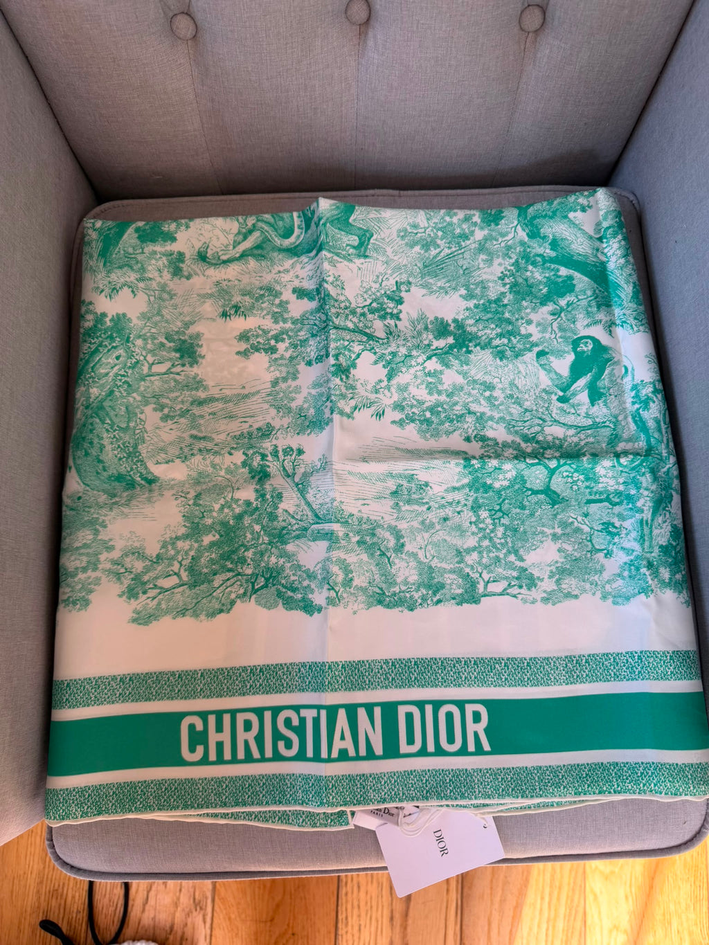 Christian Dior. Toile de Jouy Sauvage 90 Square Scarf