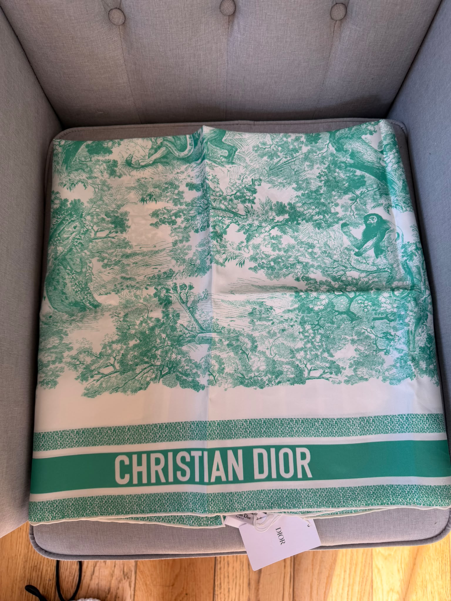 Christian Dior. Toile de Jouy Sauvage 90 Square Scarf
