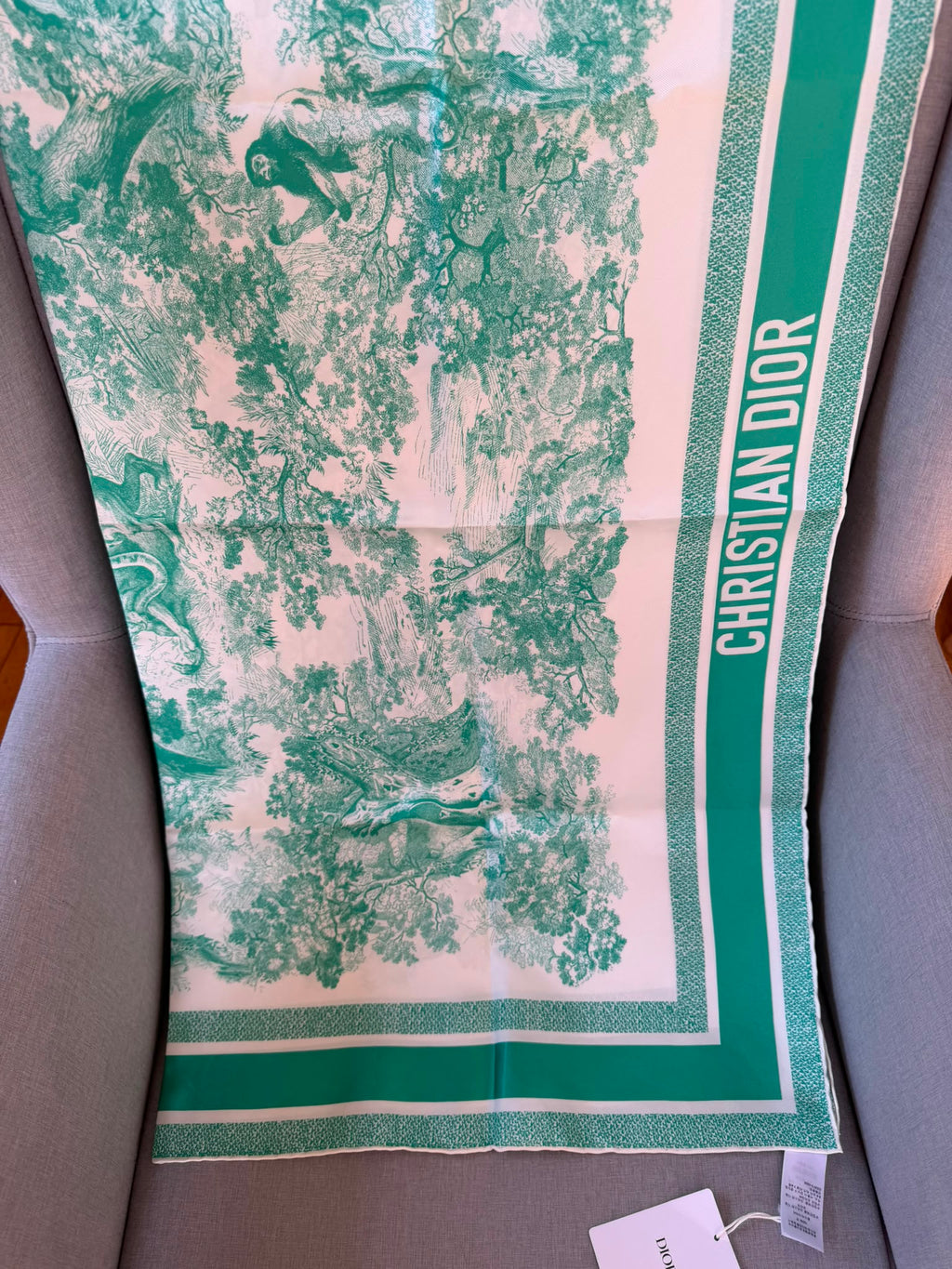 Christian Dior. Toile de Jouy Sauvage 90 Square Scarf