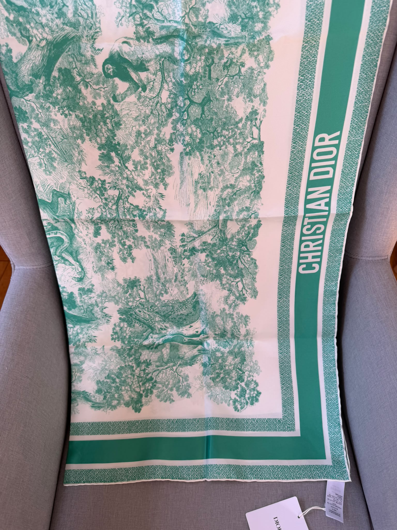 Christian Dior. Toile de Jouy Sauvage 90 Square Scarf