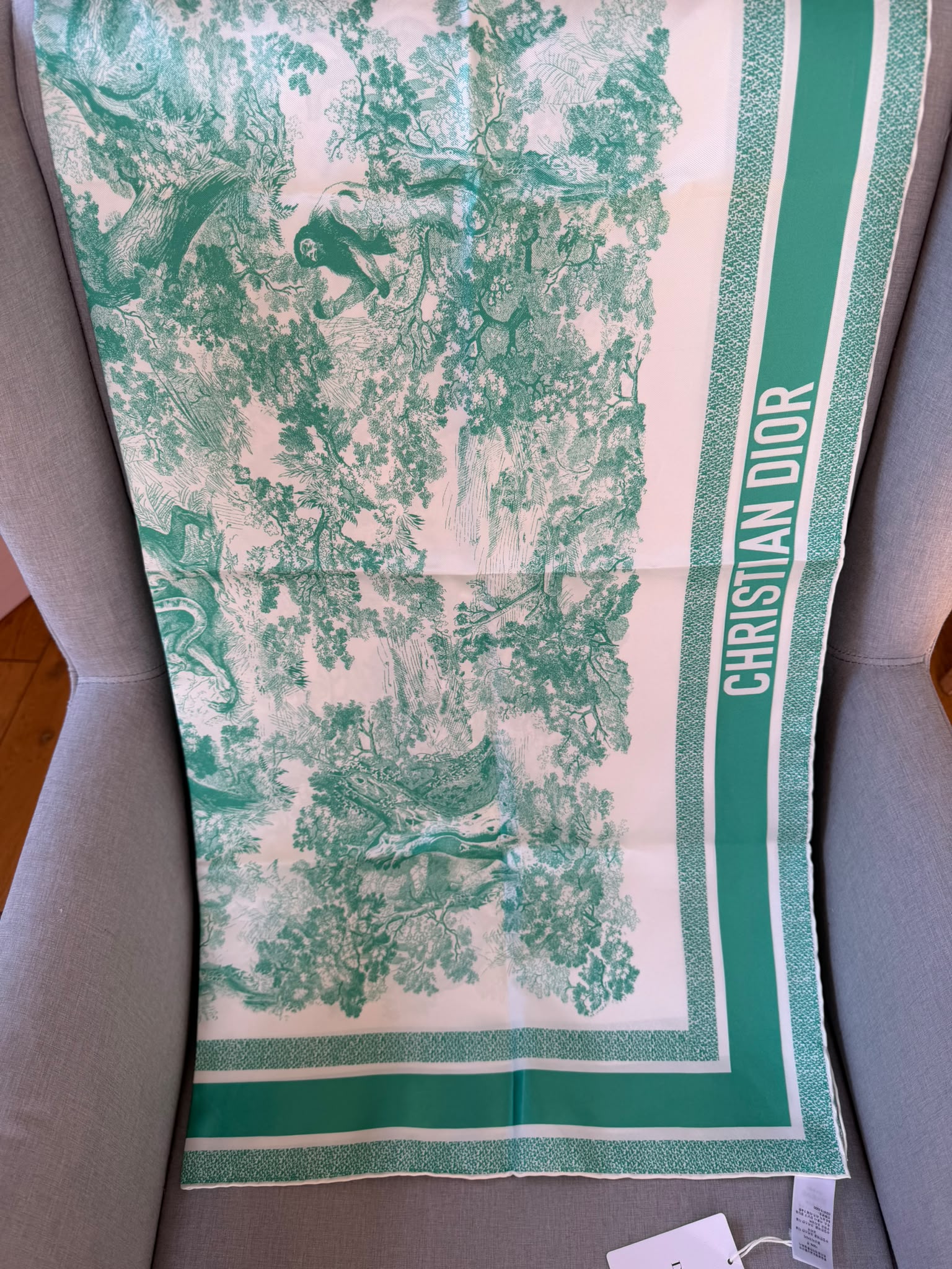 Christian Dior. Toile de Jouy Sauvage 90 Square Scarf