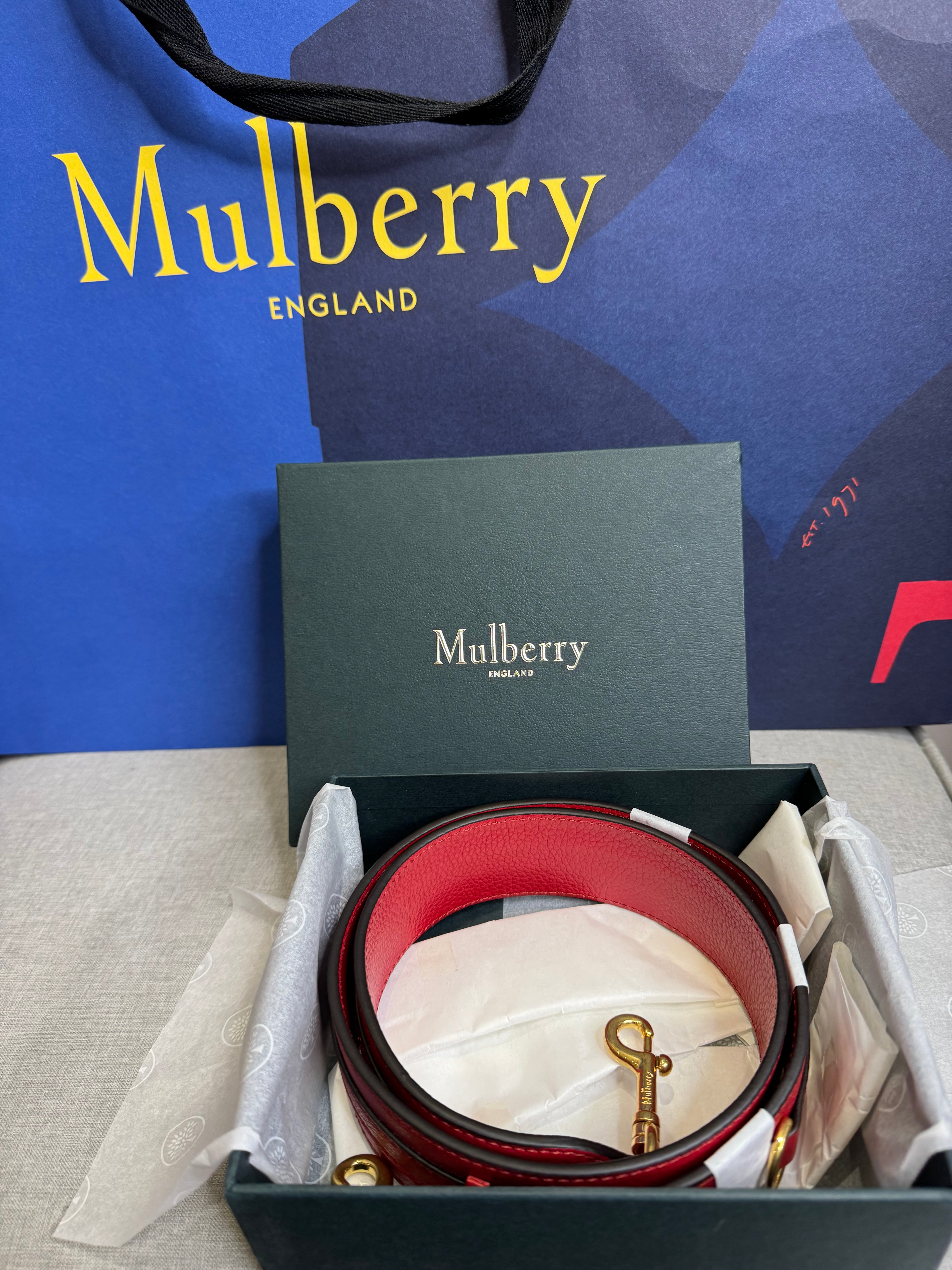 New Mulberry Personalisation Leather Shoulder Bag Strap