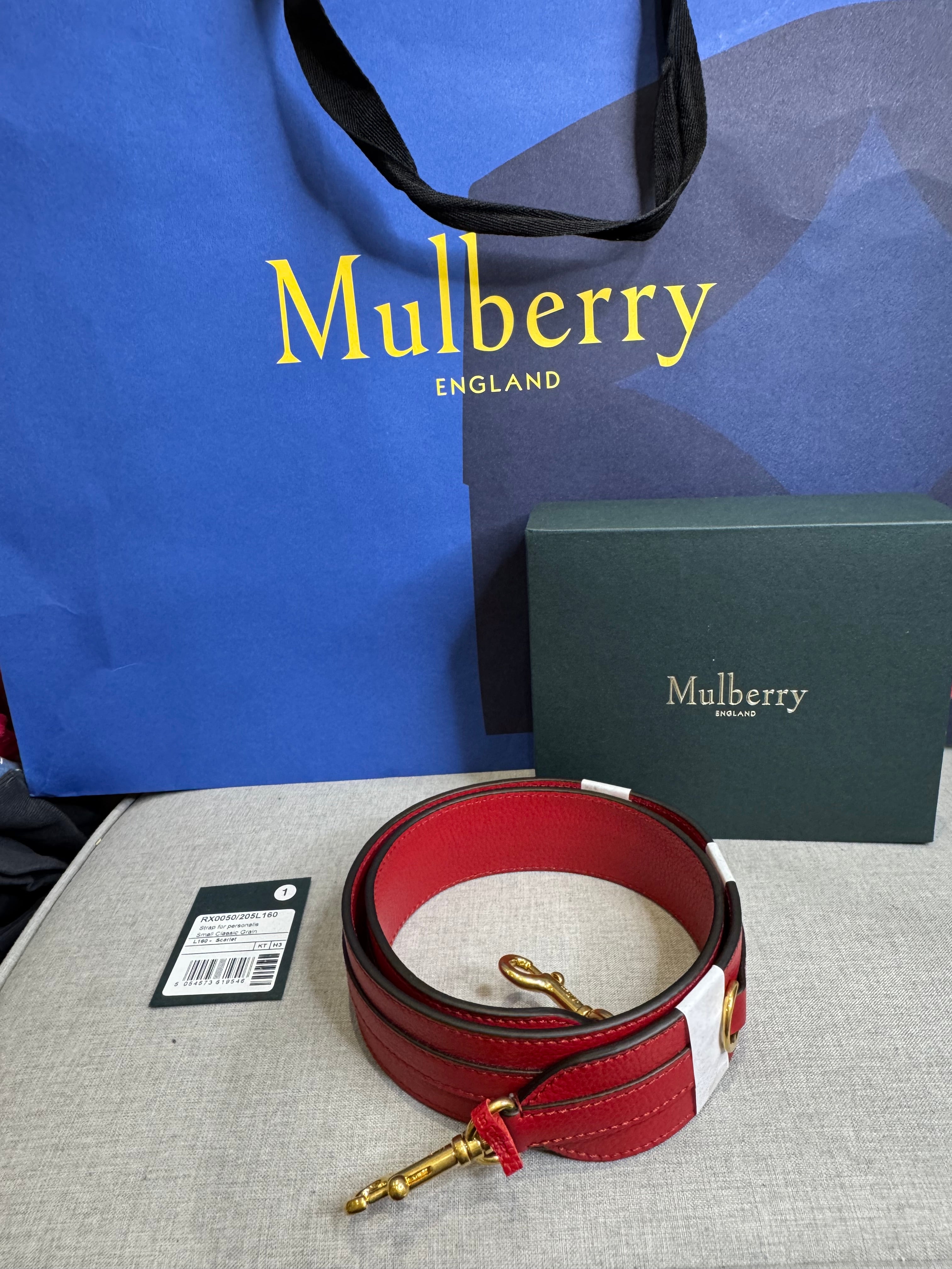 New Mulberry Personalisation Leather Shoulder Bag Strap