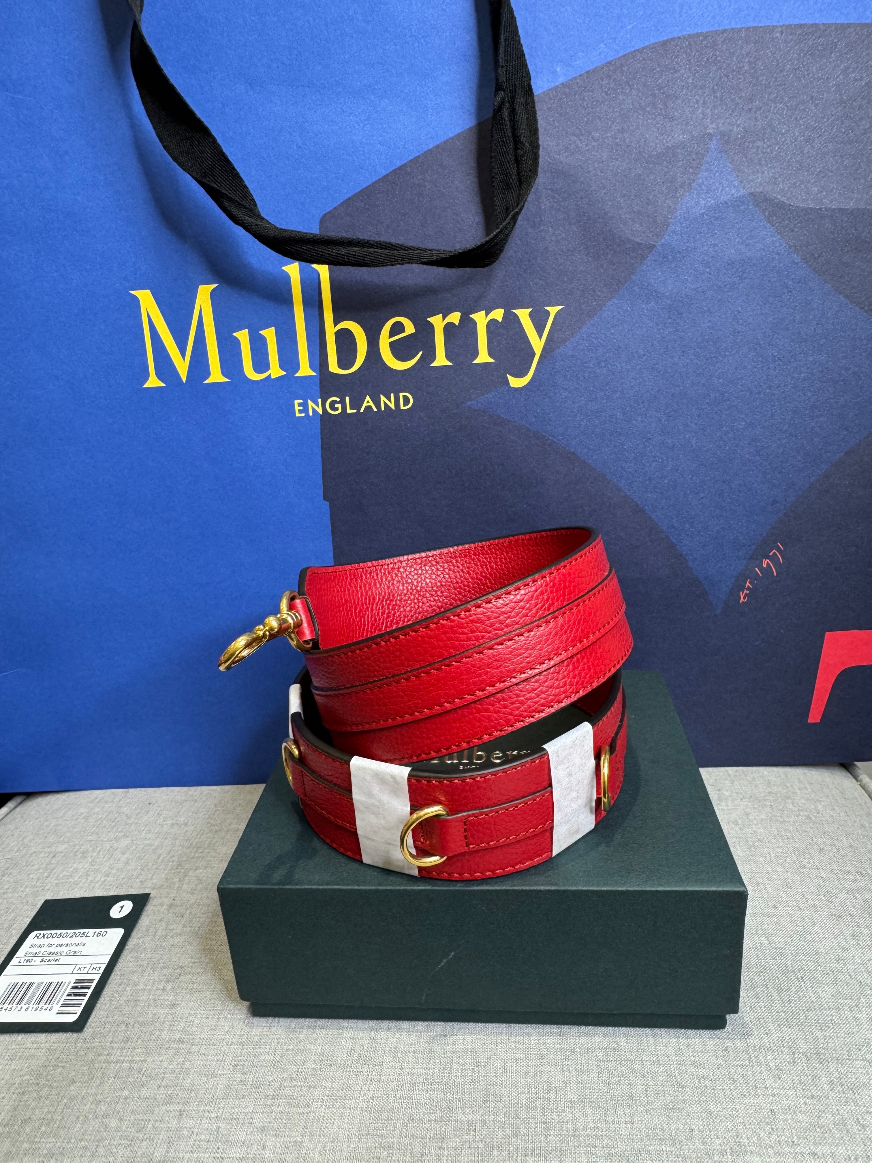 New Mulberry Personalisation Leather Shoulder Bag Strap