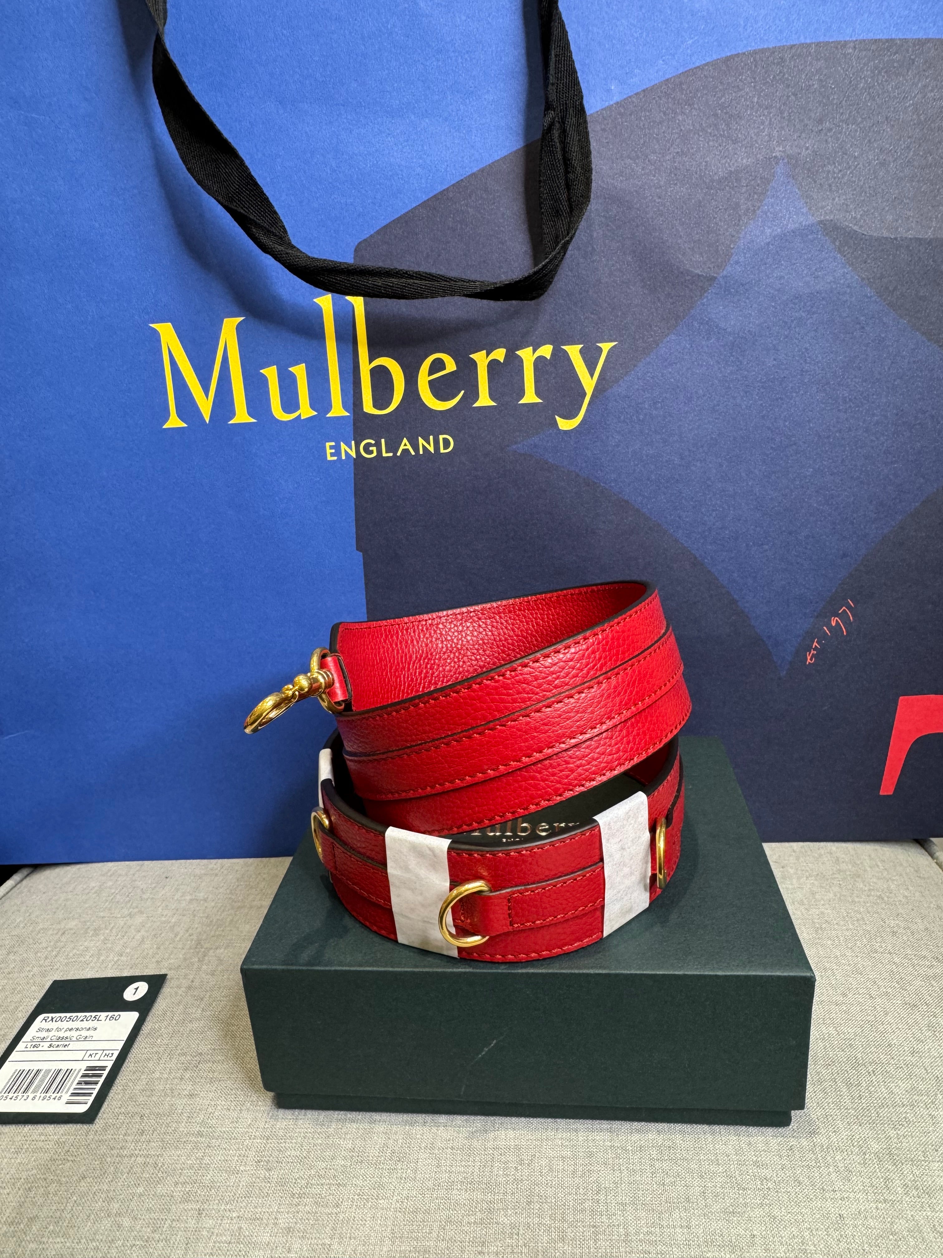 New Mulberry Personalisation Leather Shoulder Bag Strap