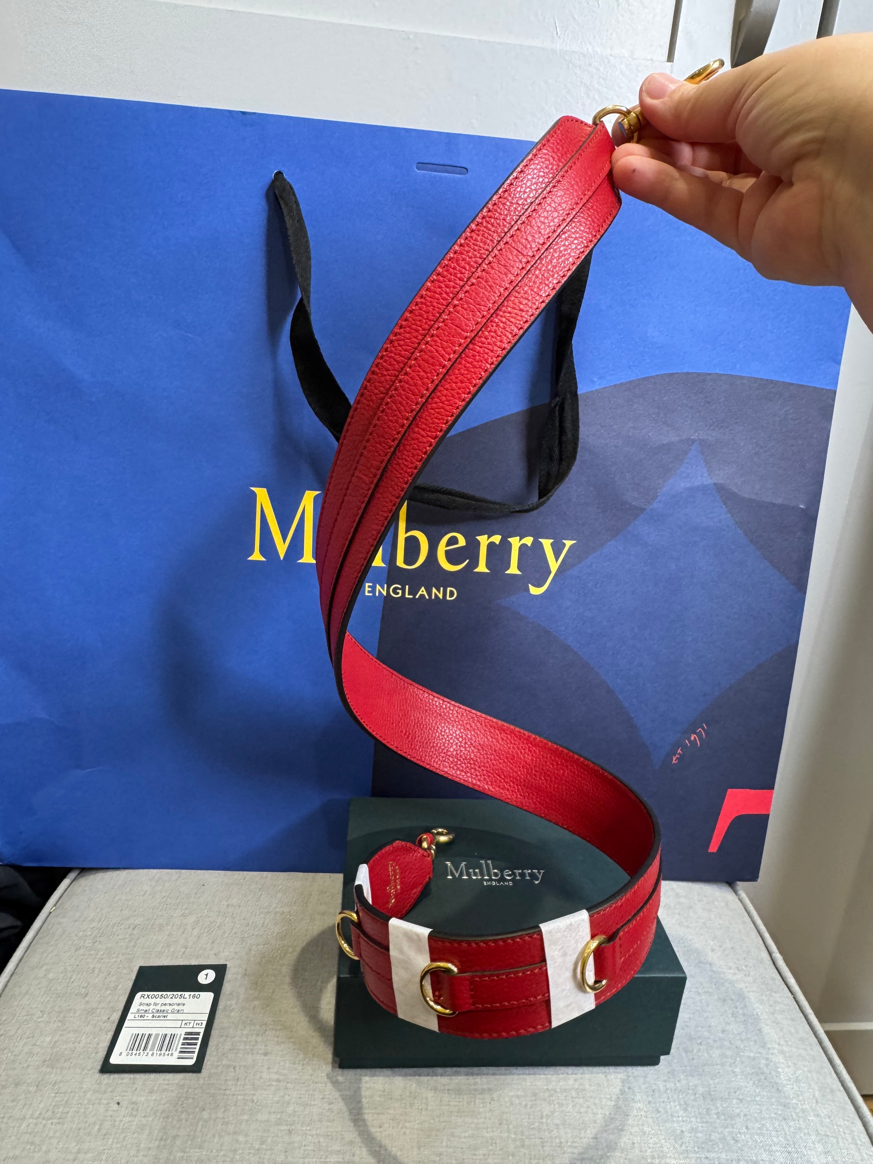 New Mulberry Personalisation Leather Shoulder Bag Strap