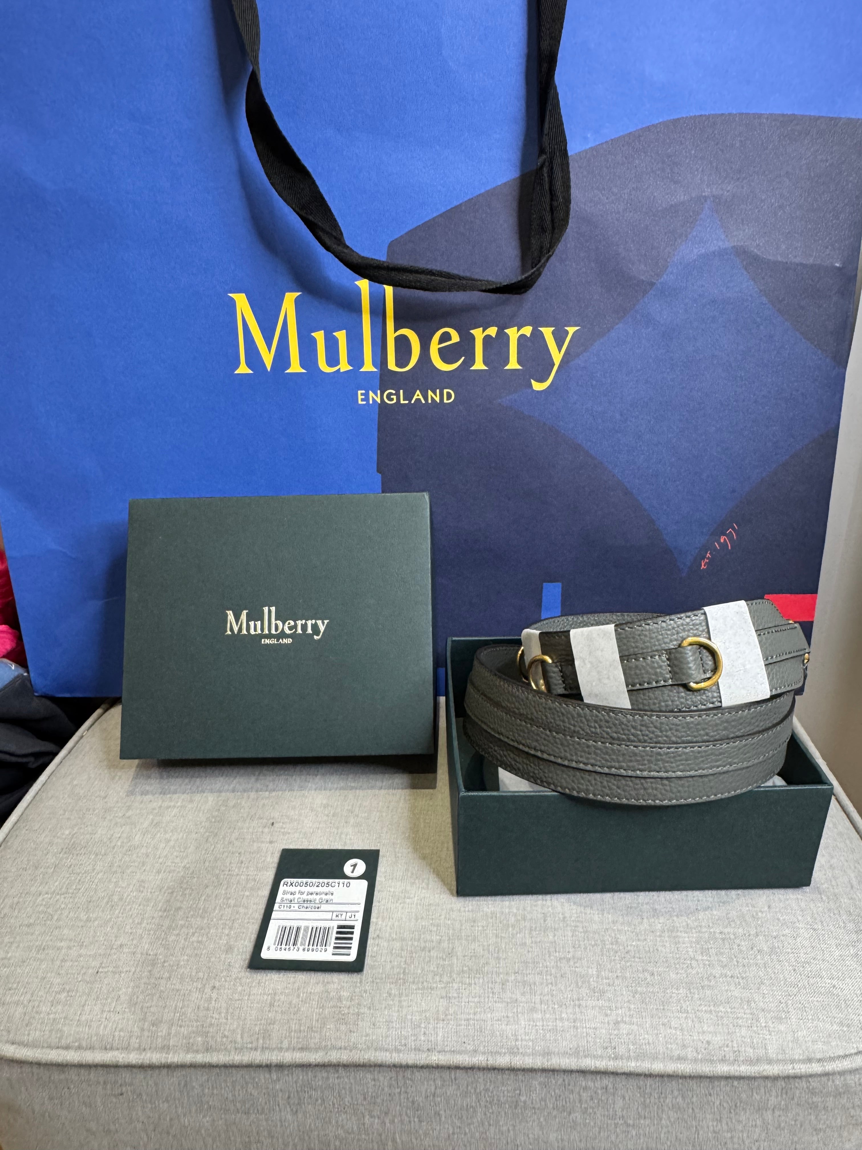New Mulberry Personalisation Leather Shoulder Bag Strap