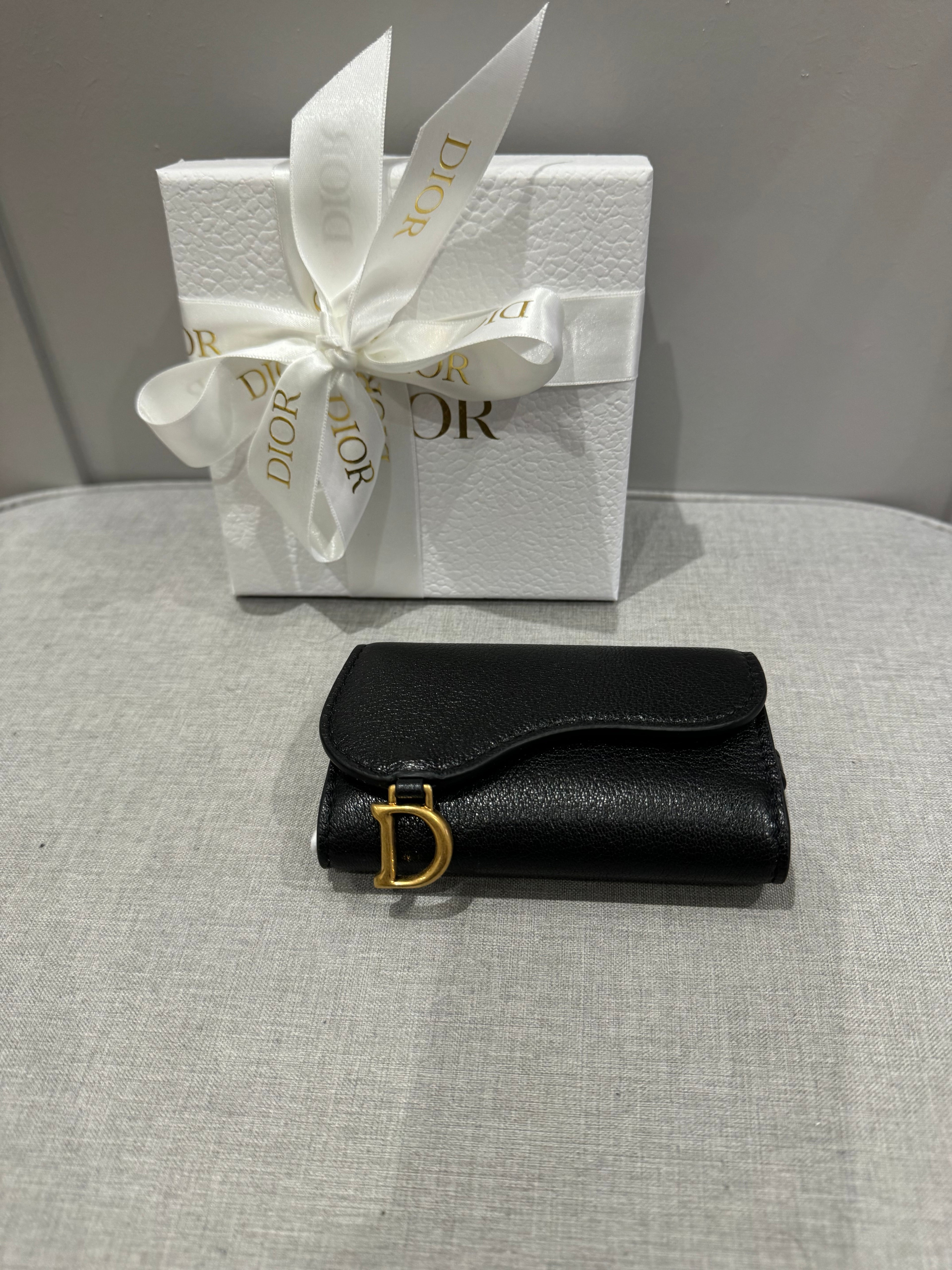New Christian Dior Saddle Style Key Holder Wallet
